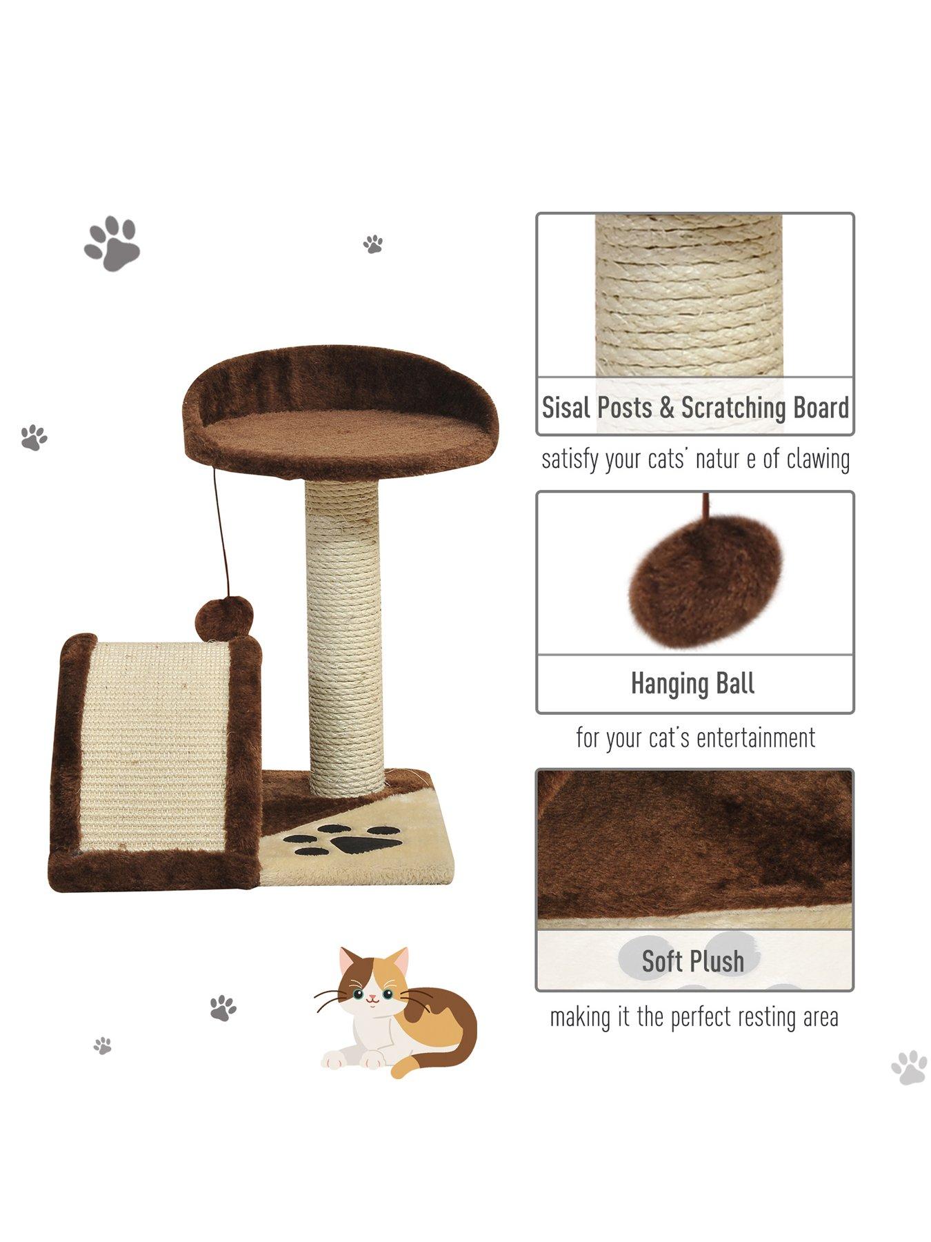 Image 4 of 6 of PawHut Cat Tree Scratching Climbing Playpen
