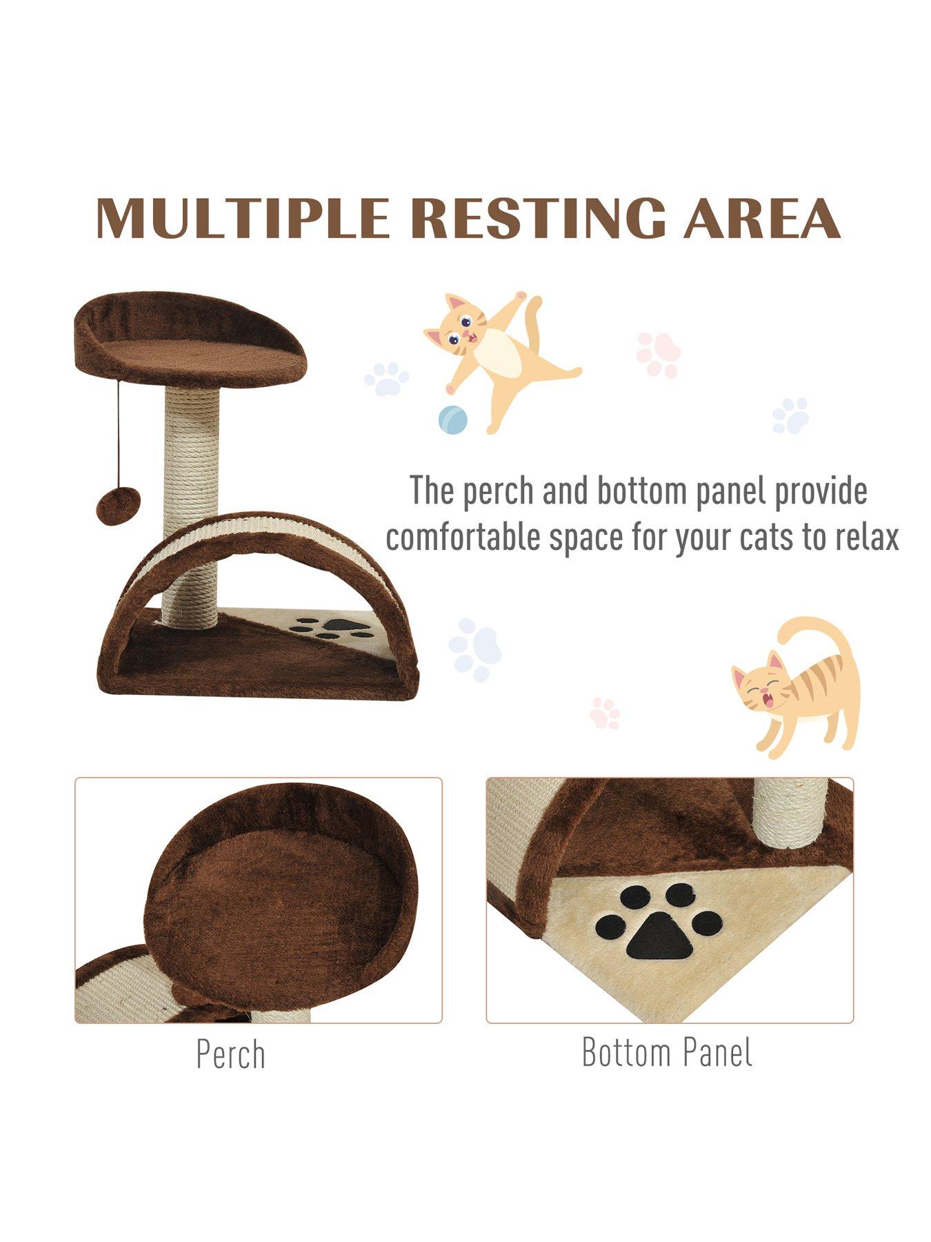Image 5 of 6 of PawHut Cat Tree Scratching Climbing Playpen