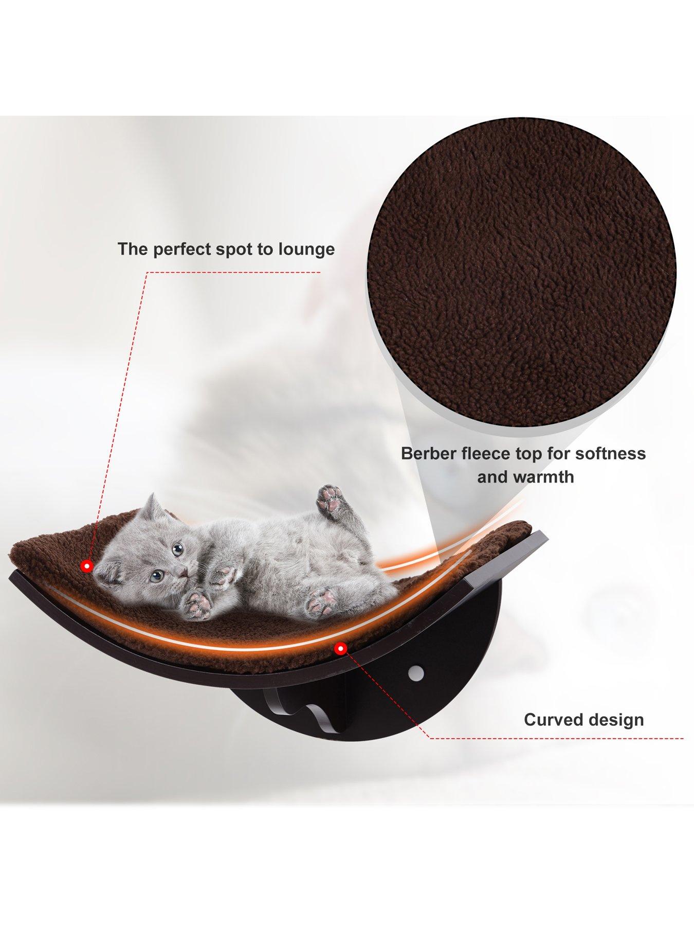 Image 5 of 6 of PawHut PawHut Cats Wall-Mounted MDF Shelf Bed