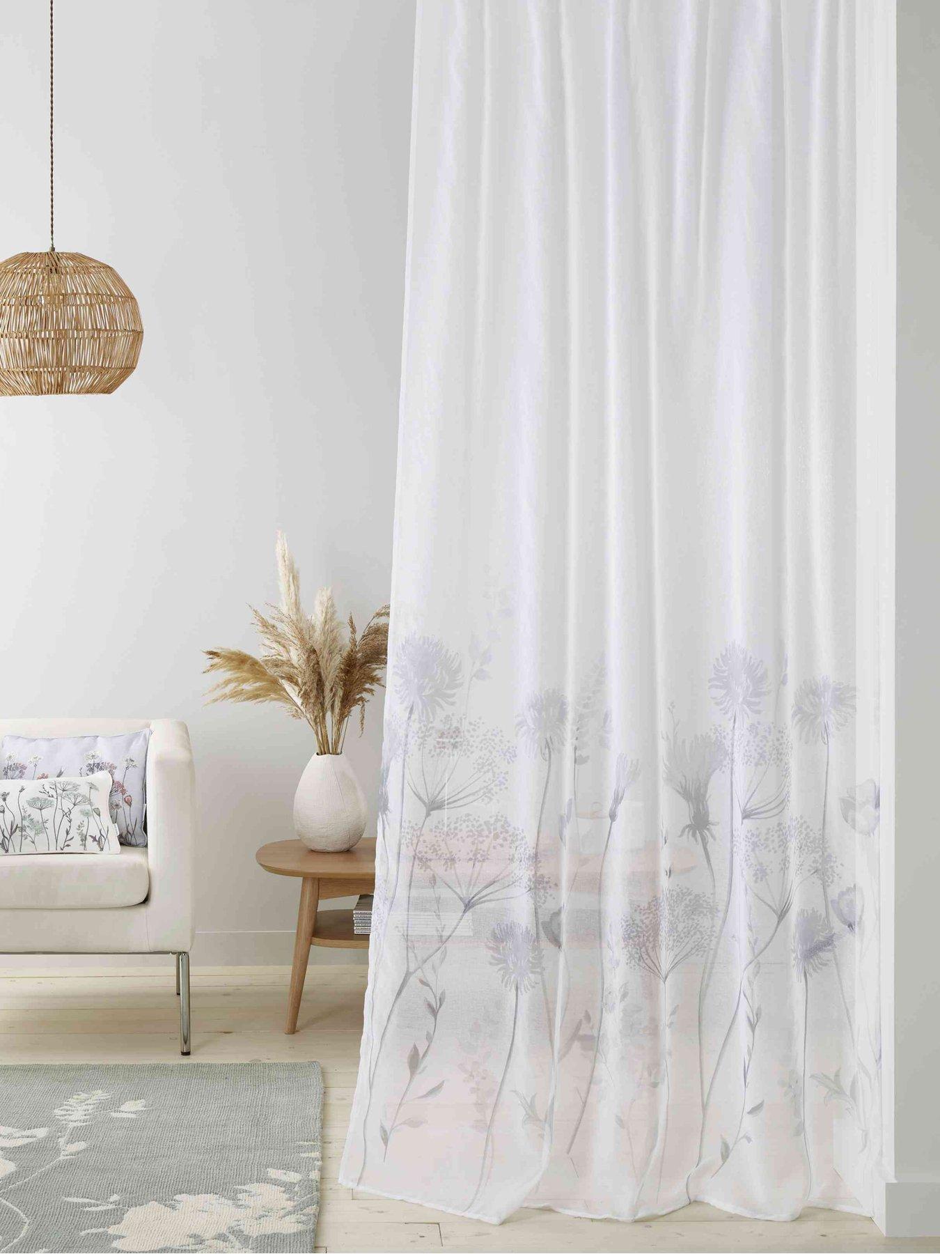 catherine-lansfield-meadowsweet-floral-tab-topnbspsheernbspcurtain-panel-whitestillFront