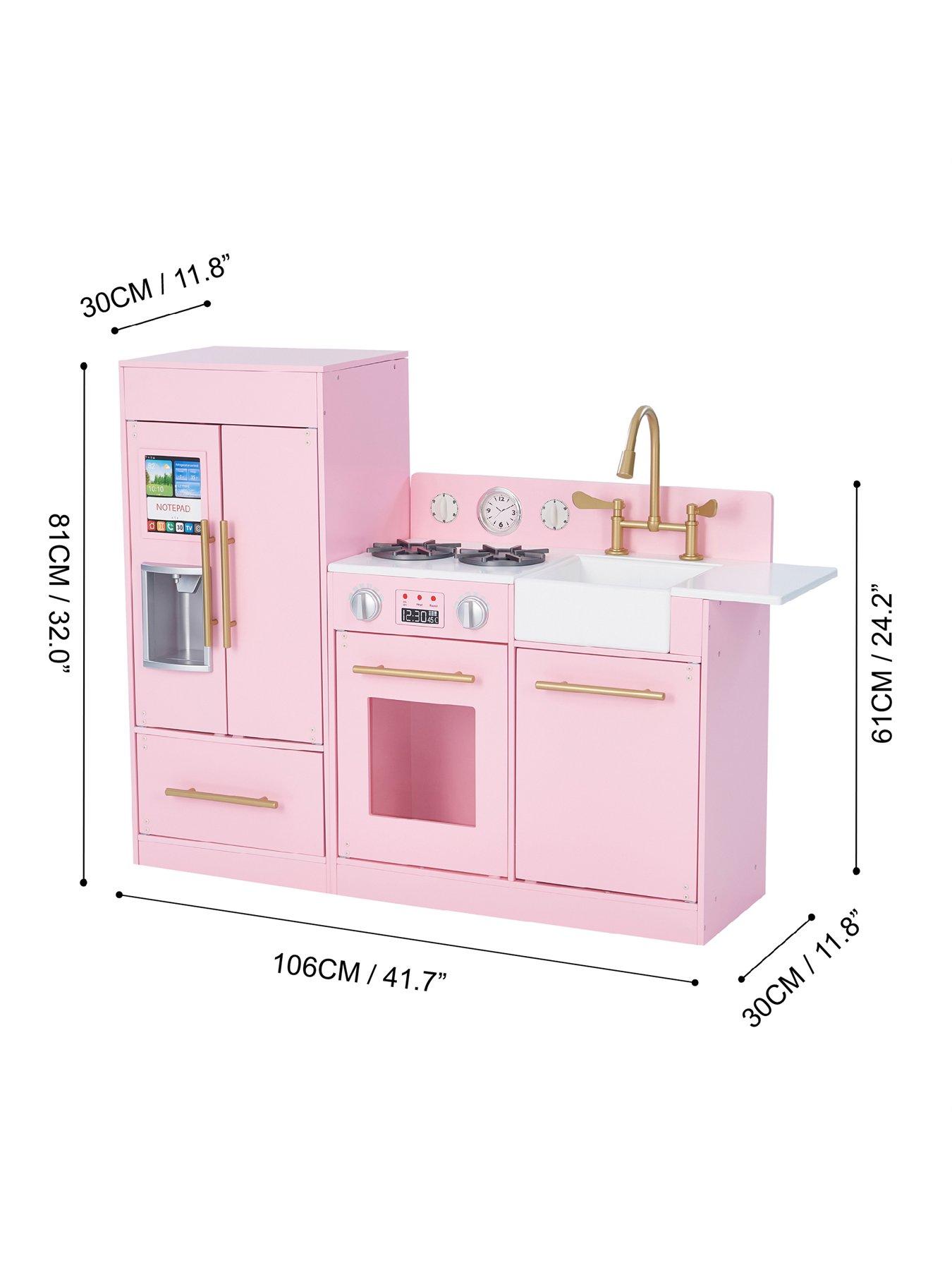 Little Chef Charlotte Modern Play Kitchen Pink Gold