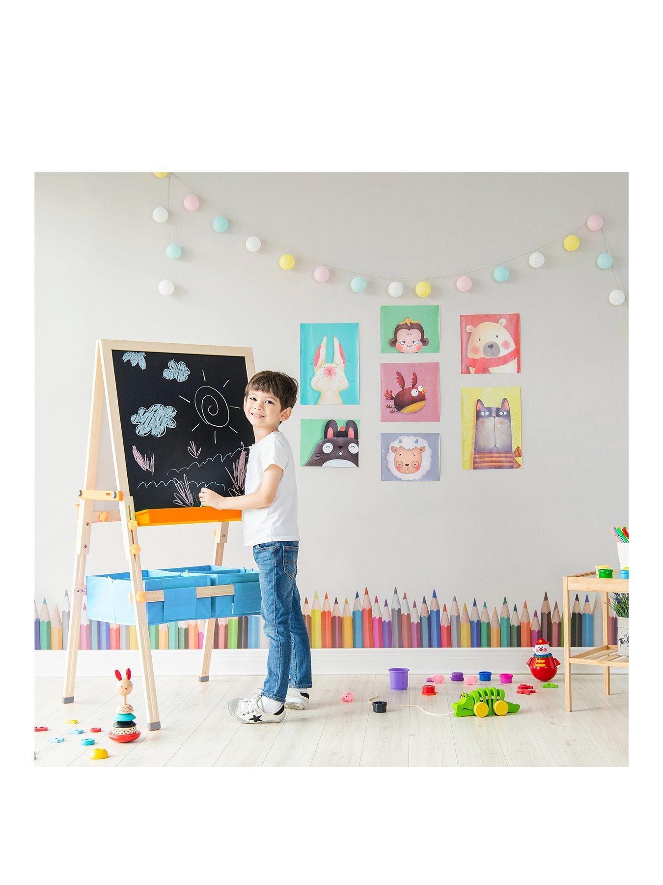 Image 1 of 7 of Teamson Kids Little Artist Van Gogh Kids Easels - Wood / Blue