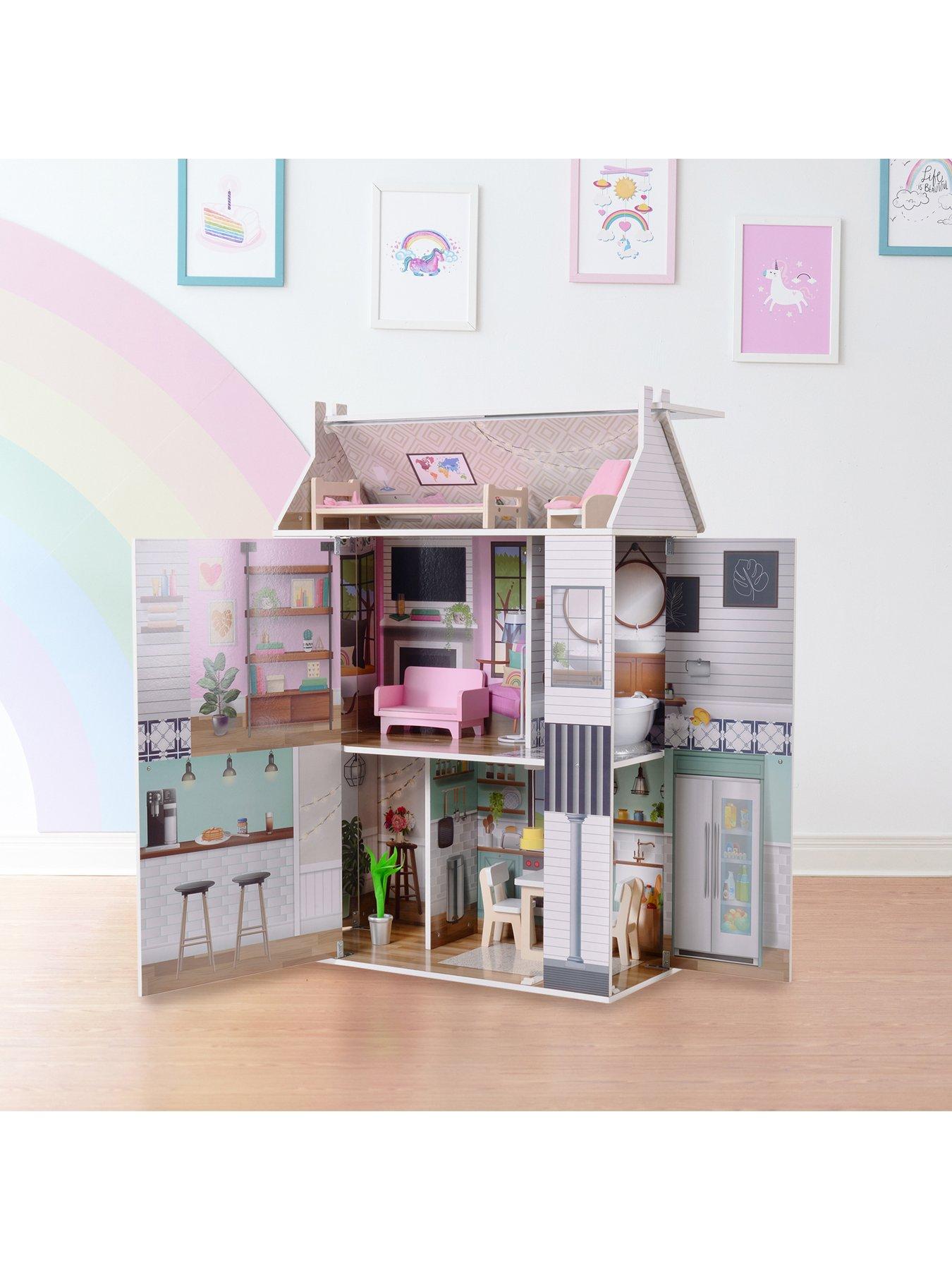 Image 6 of 6 of Teamson Kids Olivia's Little World - Dreamland 3 side open Farmhouse Doll House