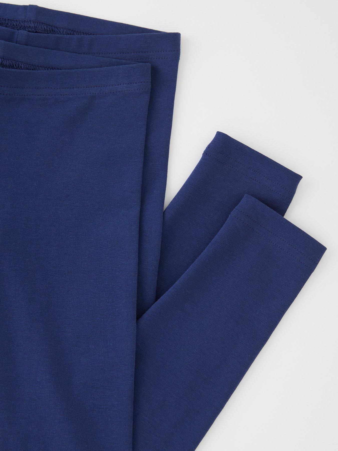 Image 4 of 4 of The Very Collection Girls 2 Pack Leggings - Navy