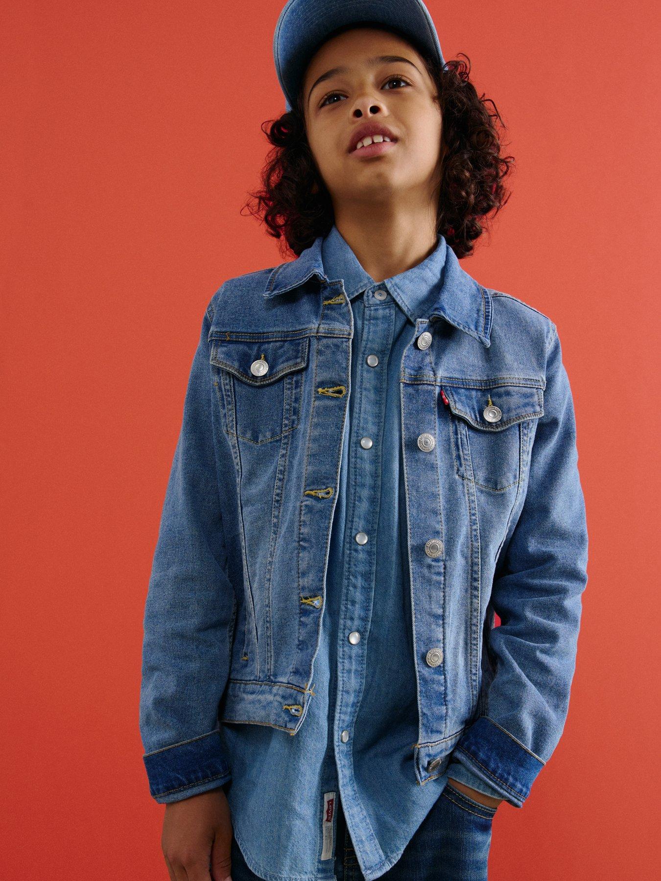 Image 1 of 5 of Levi's Boys Trucker Denim Jacket - Blue