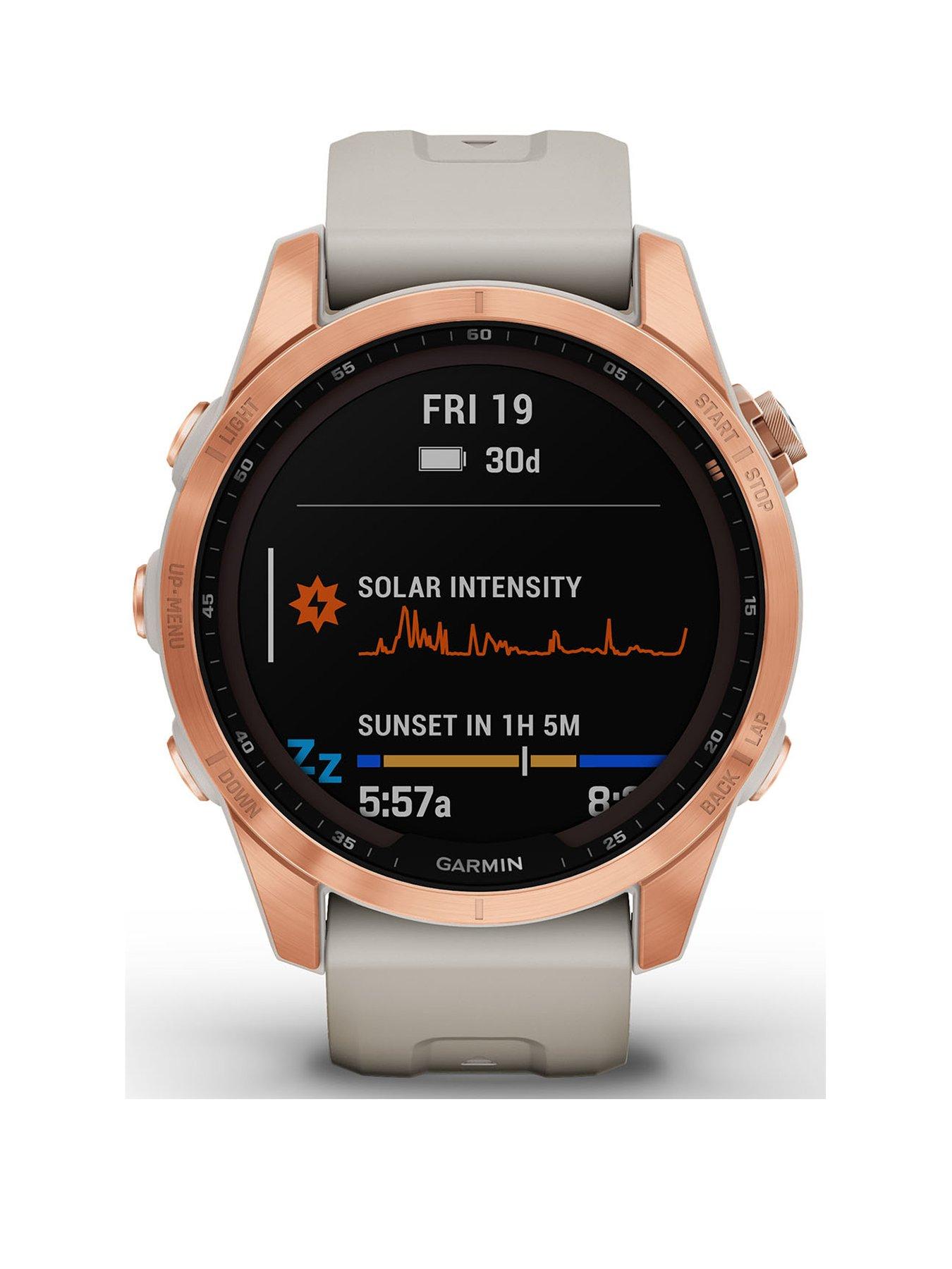 Garmin fenix 5s sapphire gps cheap heart rate watch rose gold