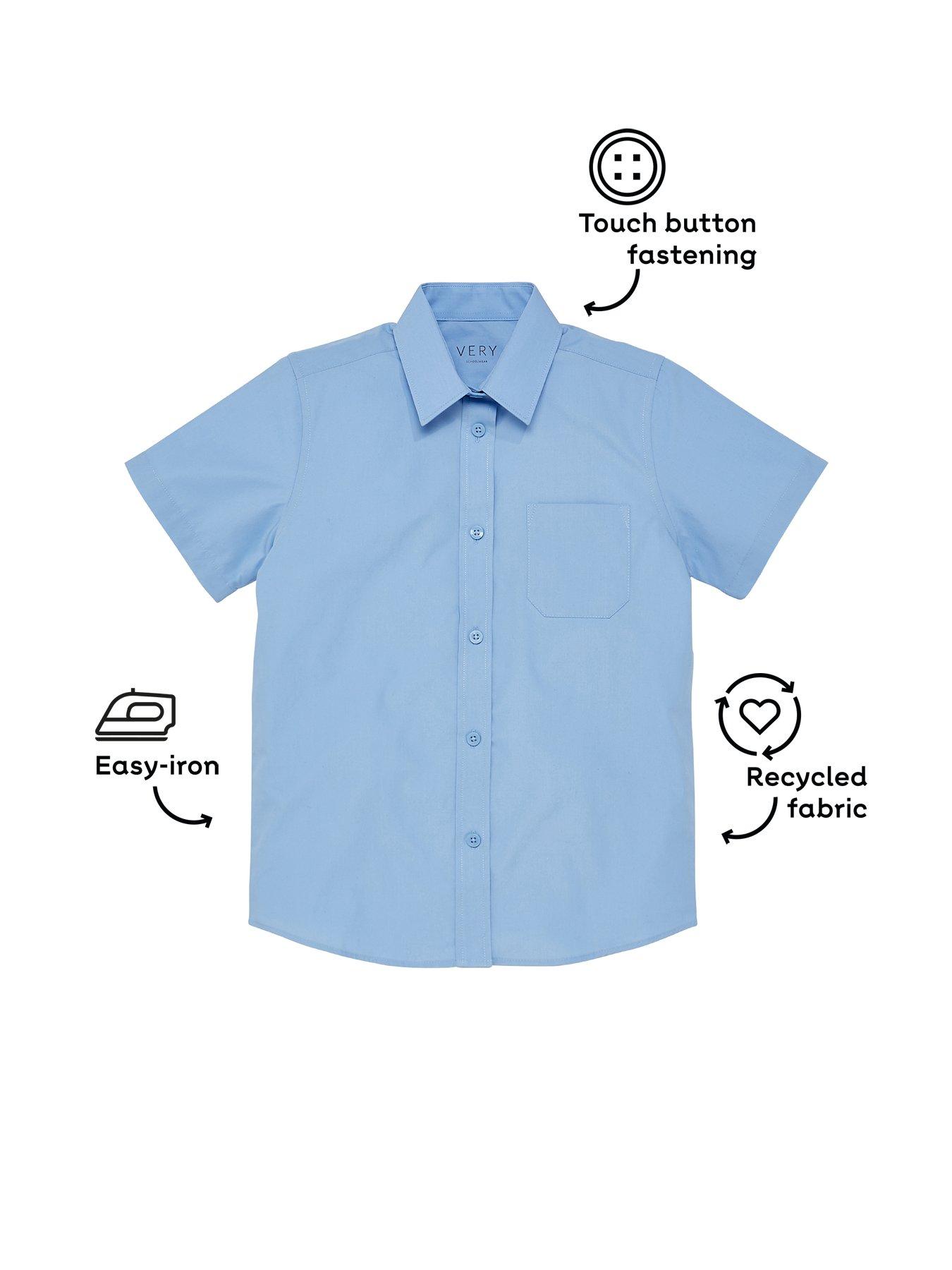 the-very-collection-girlsnbsppolyester-short-sleeve-blouses-3-packnbsp--blueoutfit