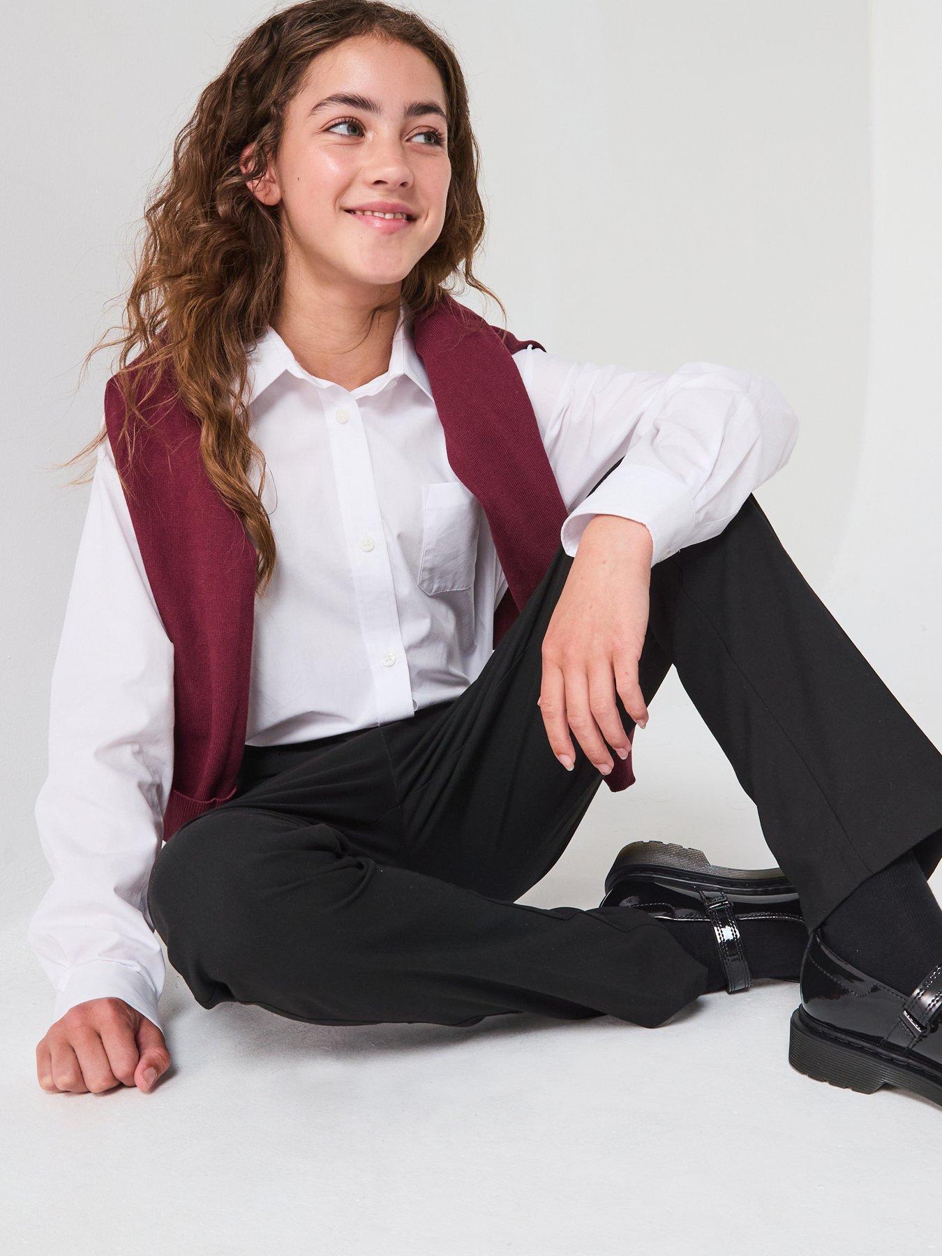 The Very Collection Girls 3 Pack Long Sleeve Blouses - White