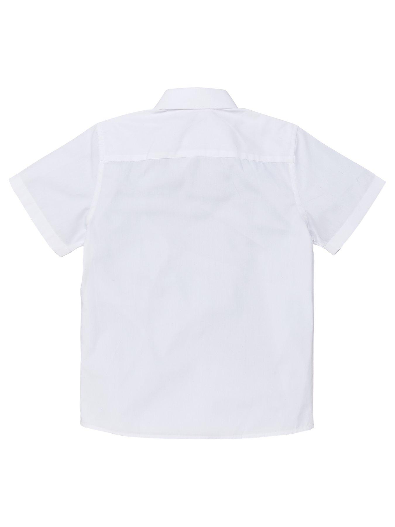 Image 3 of 6 of The Very Collection Boys 5 Pack Short Sleeve School Shirt - White