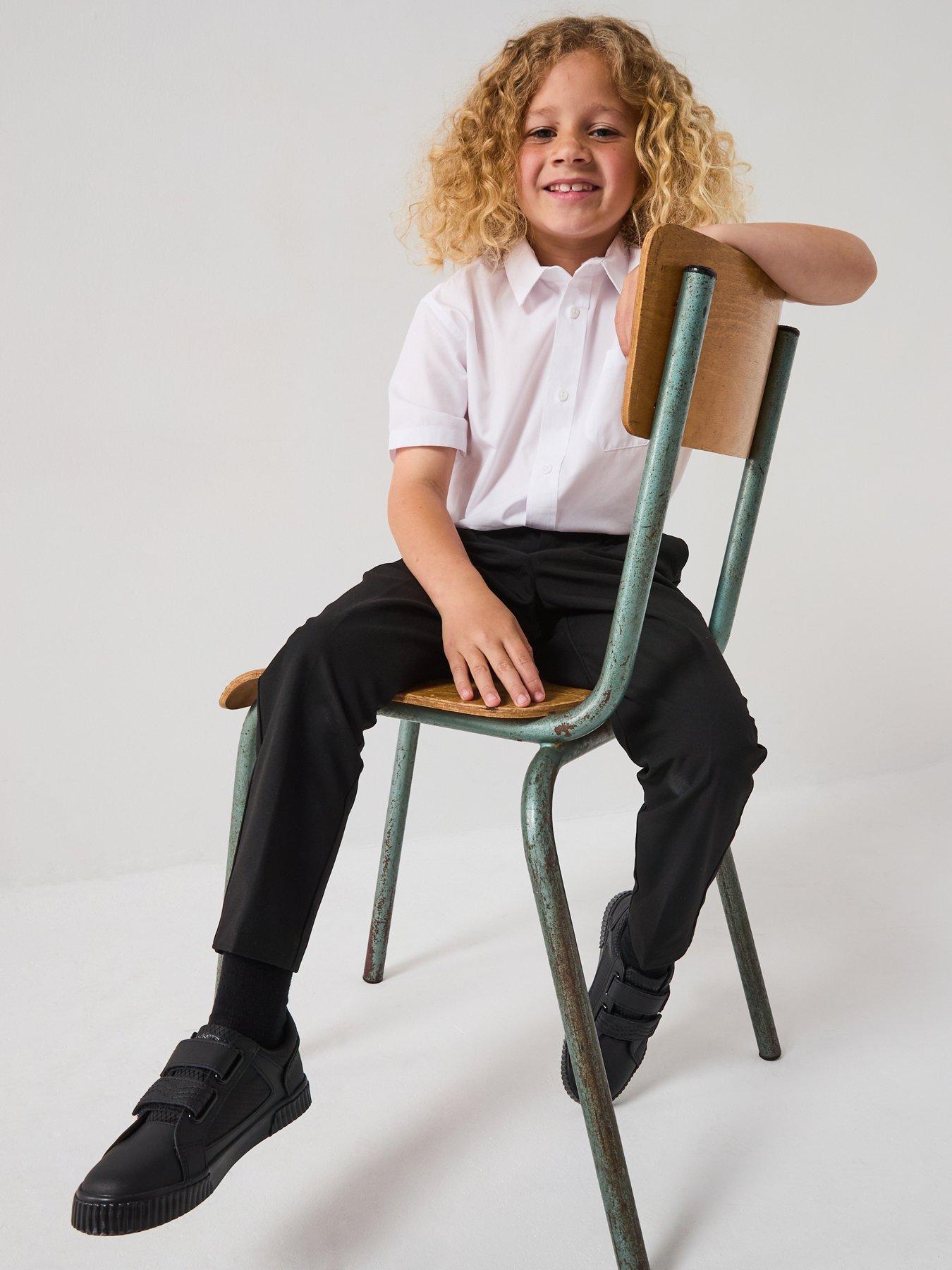 Image 6 of 6 of The Very Collection Boys 5 Pack Short Sleeve School Shirt - White