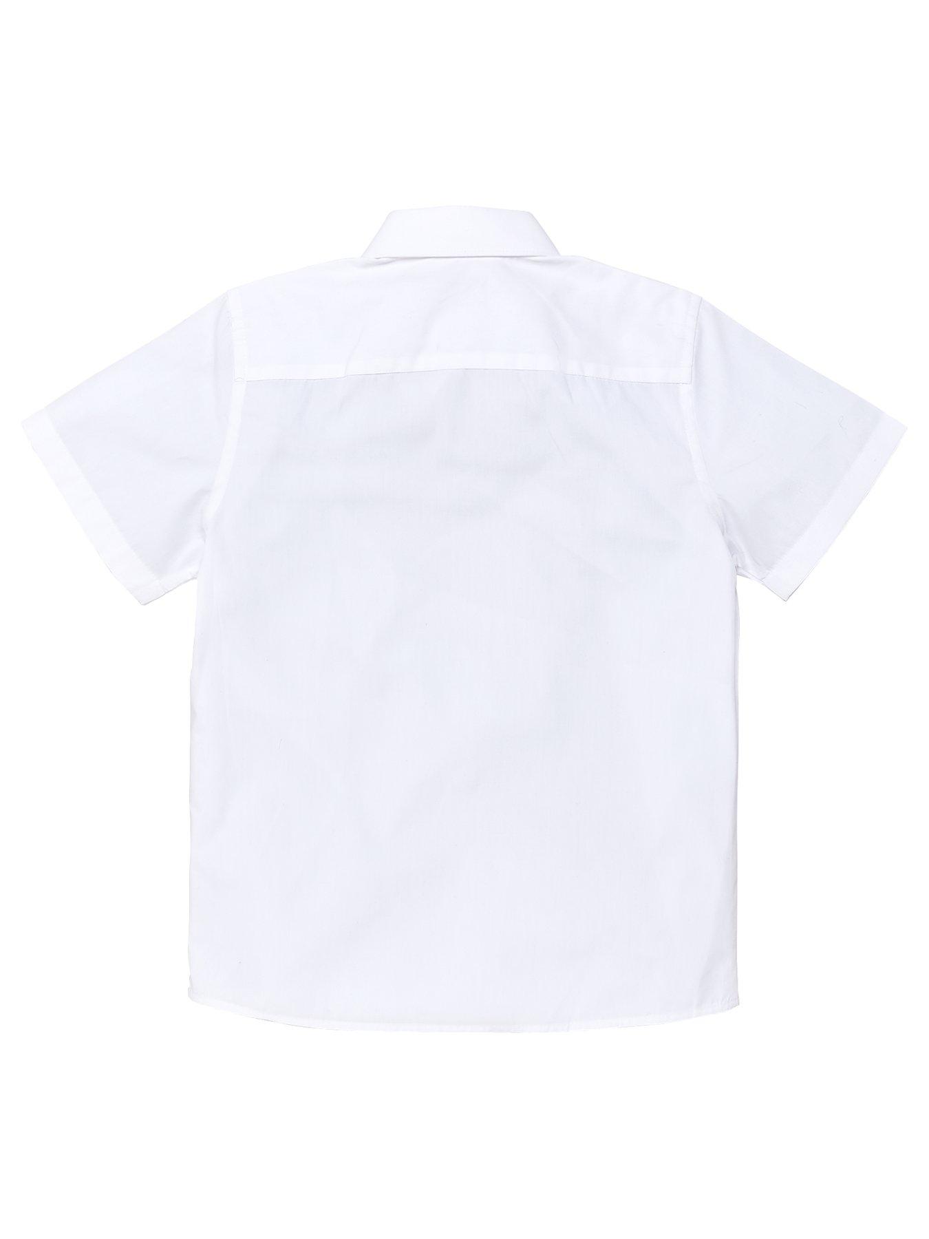 Image 3 of 6 of The Very Collection Boys 3 Pack&nbsp;Short Sleeve School&nbsp;Shirts - White