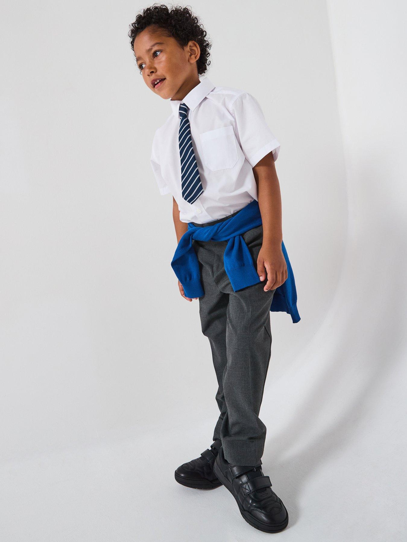 Image 6 of 6 of The Very Collection Boys 3 Pack&nbsp;Short Sleeve School&nbsp;Shirts - White