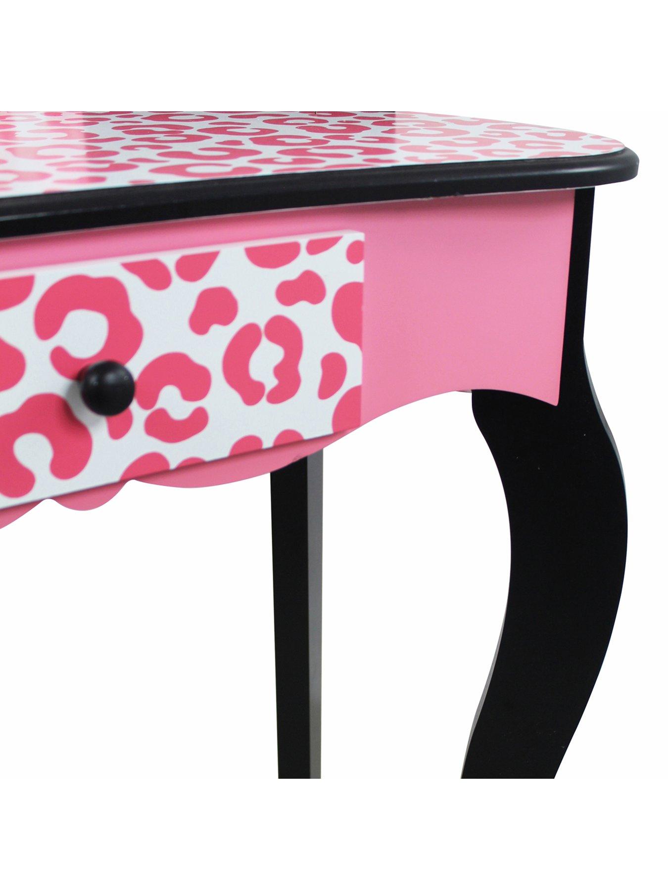 teamson-kids-fantasy-fields-leopard-print-vanity-table-stool-and-mirrornbspsetoutfit