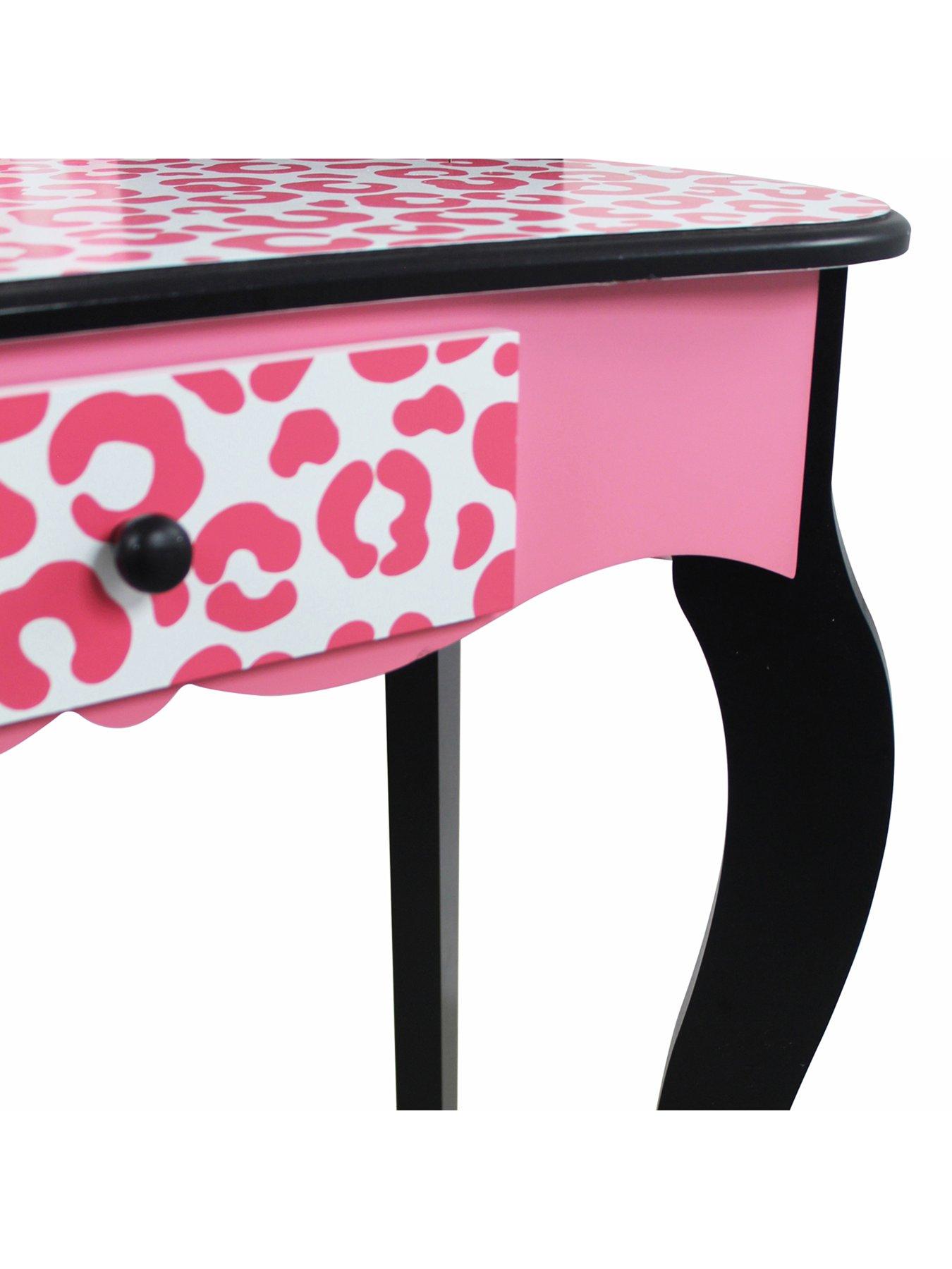 Image 4 of 7 of Teamson Kids Fantasy Fields Leopard Print Vanity Table, Stool and Mirror&nbsp;Set