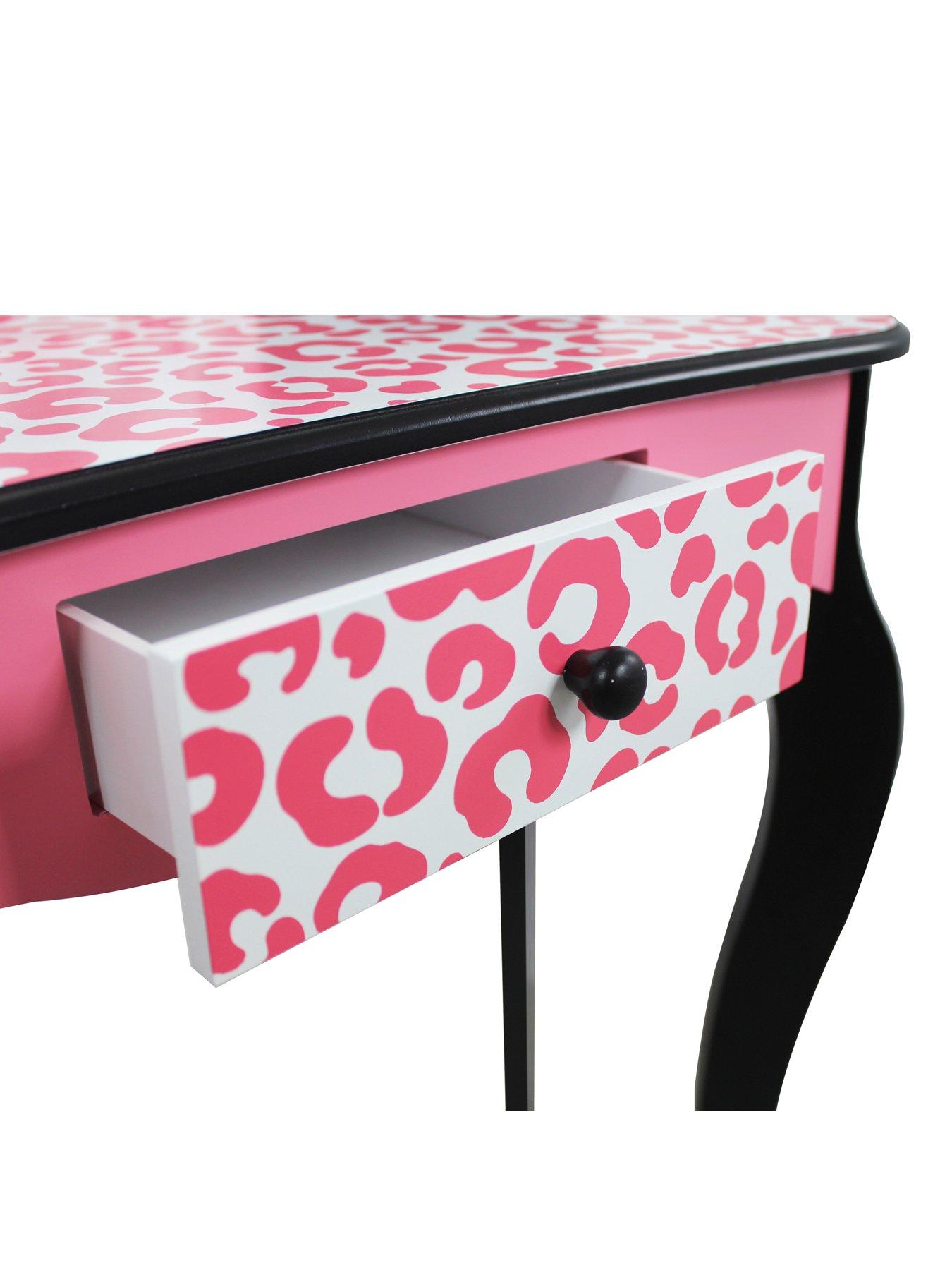 Image 5 of 7 of Teamson Kids Fantasy Fields Leopard Print Vanity Table, Stool and Mirror&nbsp;Set