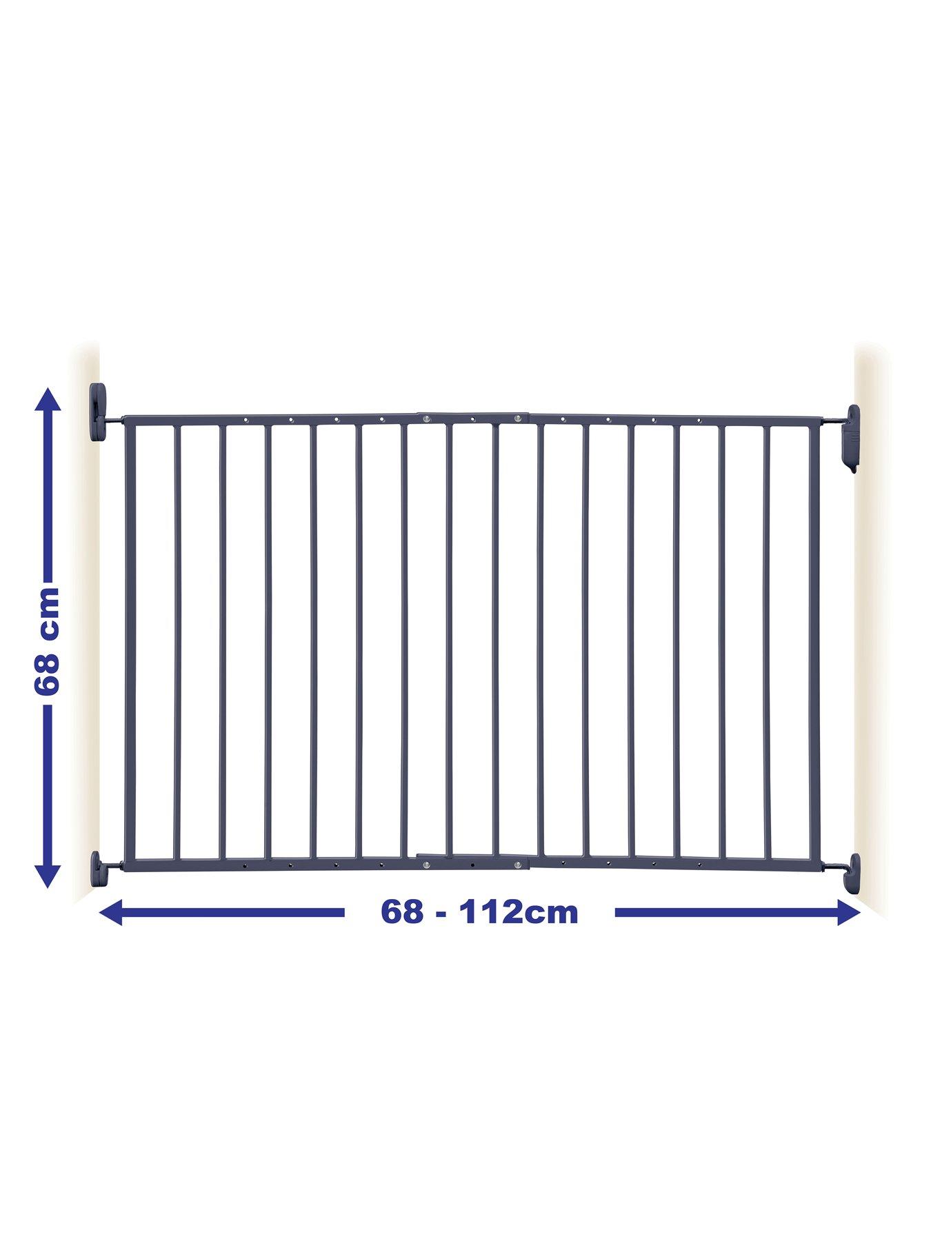 dreambaby-arizona-2-panel-hardware-mounted-gate-greystillFront