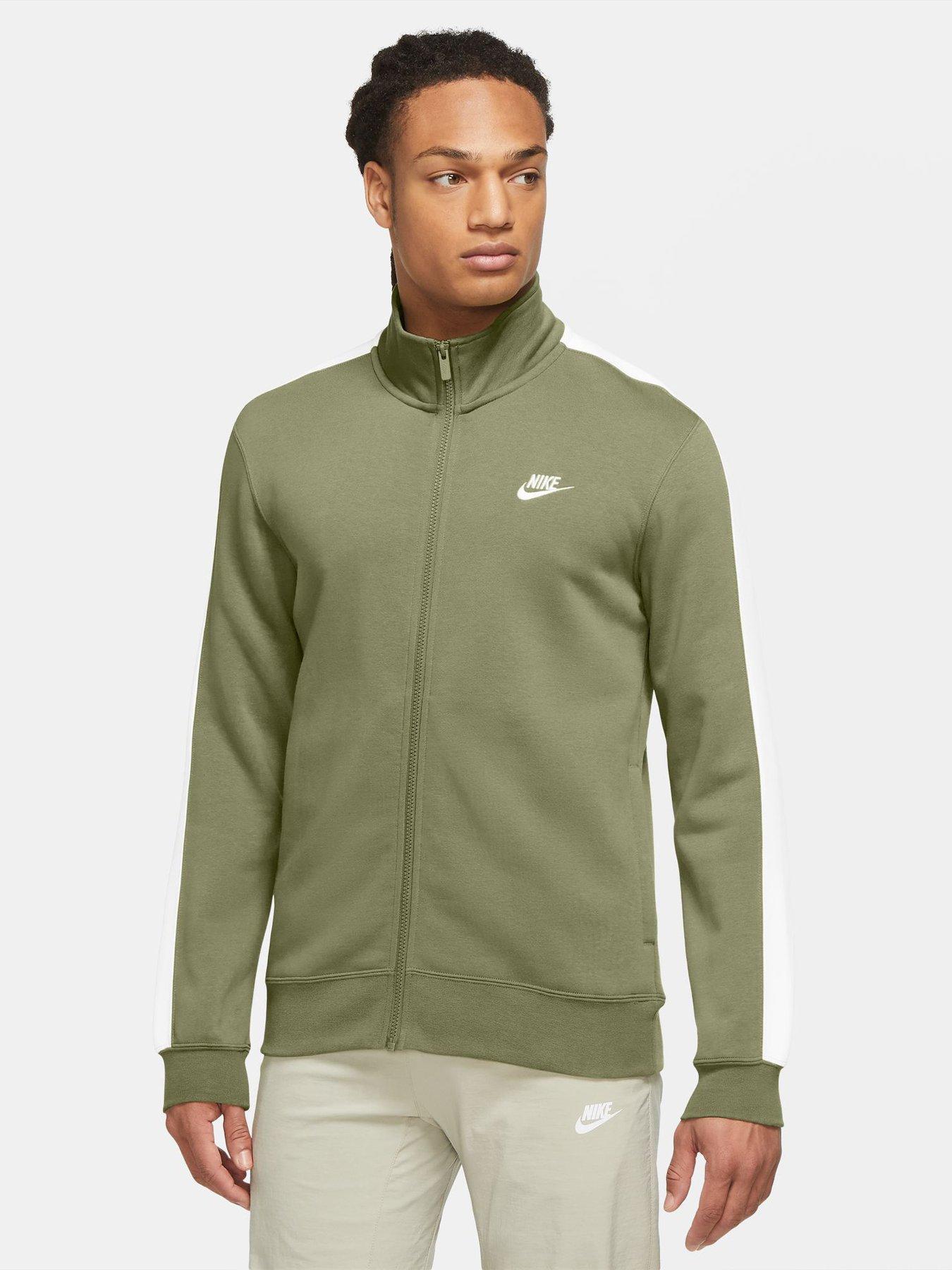 Nike track store jacket green