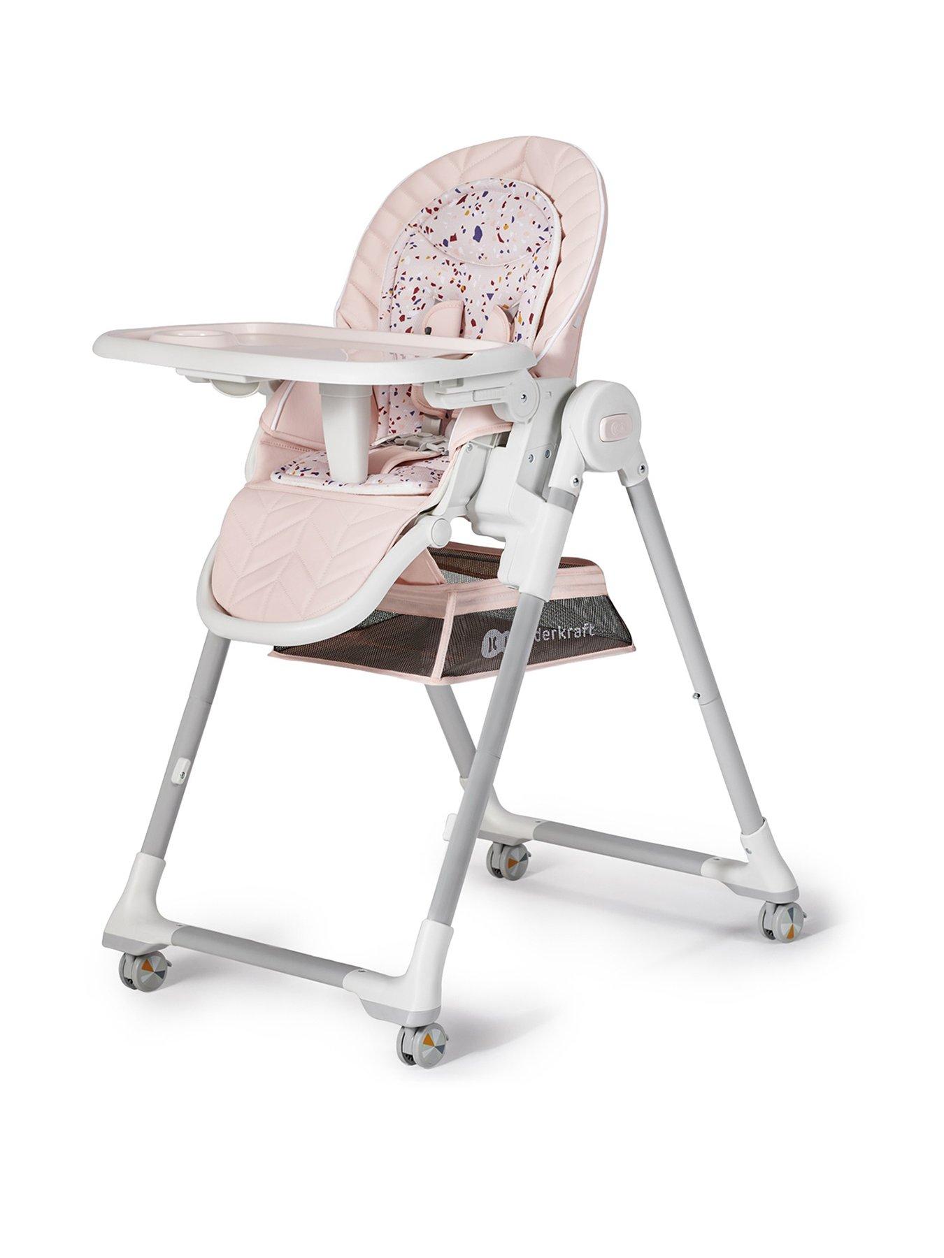 Image 1 of 8 of Kinderkraft Lastree High Chair- Pink