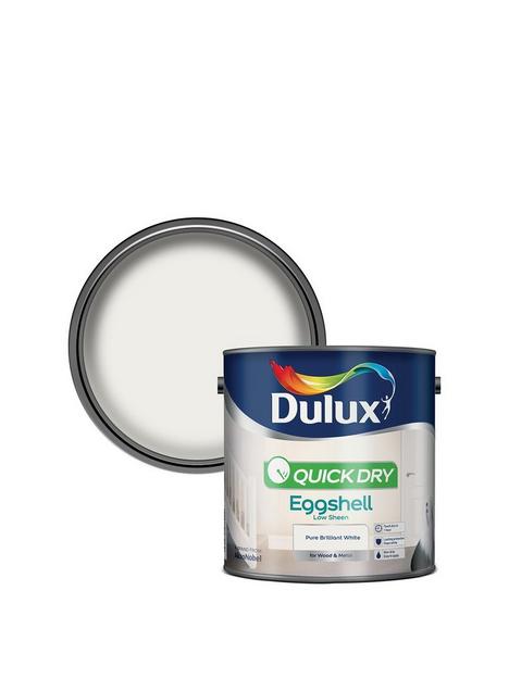 dulux-quick-dry-eggshell-pure-brilliant-white-matt-finish-wood-and-metal-paint-ndash-25-litre-tin