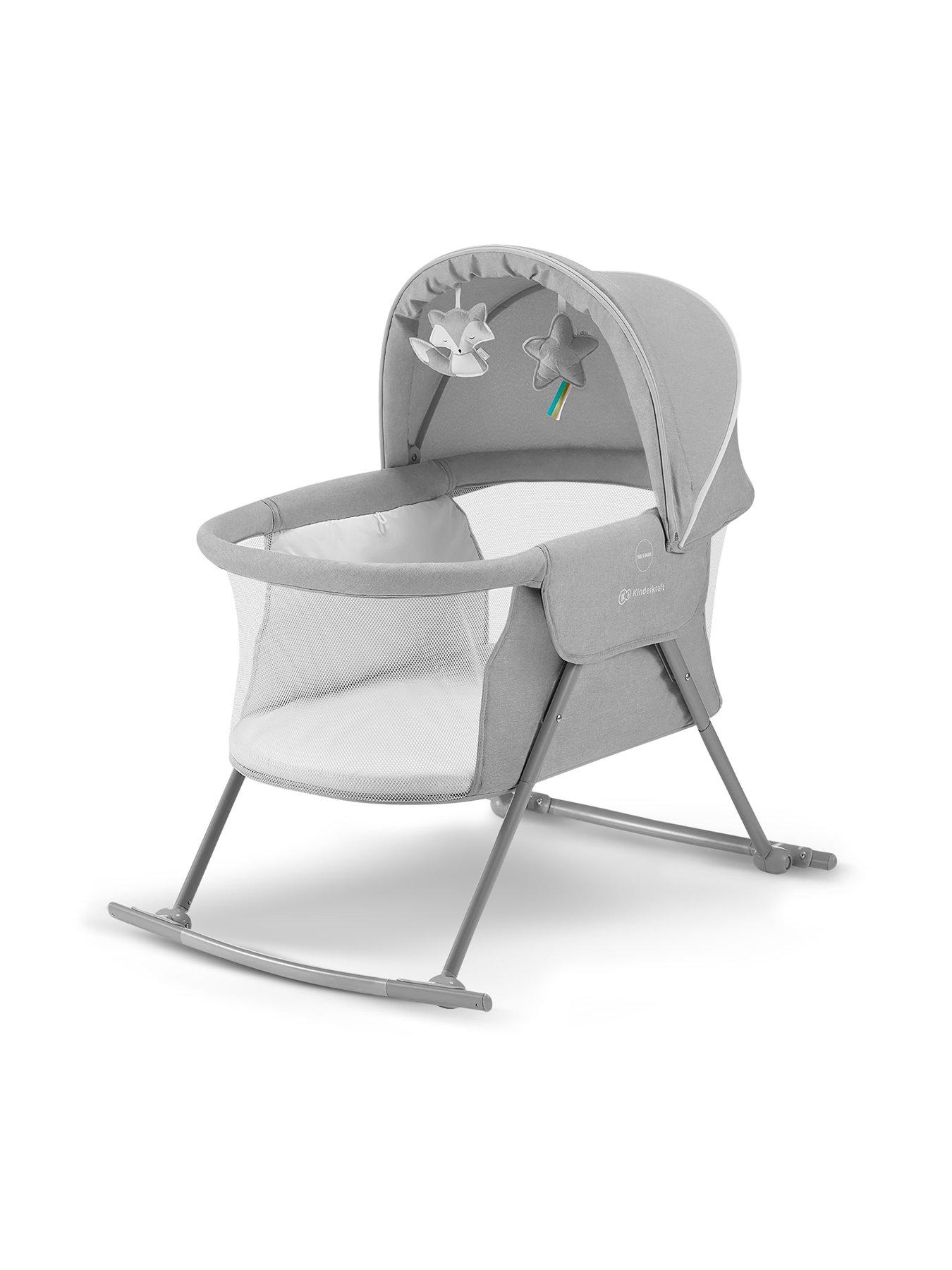 Image 1 of 8 of Kinderkraft Lovi Baby Cot/Cradle- Grey