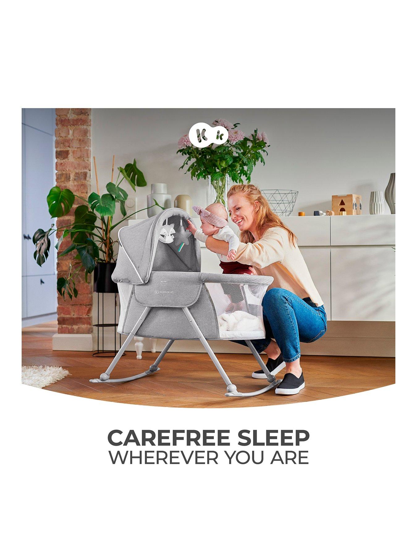 Image 2 of 8 of Kinderkraft Lovi Baby Cot/Cradle- Grey