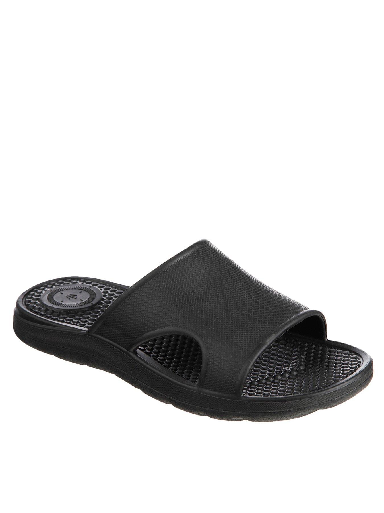 Image 1 of 5 of TOTES Totes Mens Solbounce Vented Slide Sandal - Black