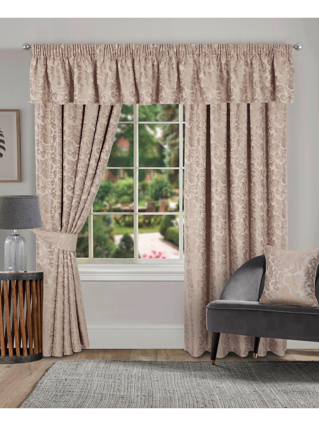 undefined Buckingham Lined Pencil Pleat Curtains
