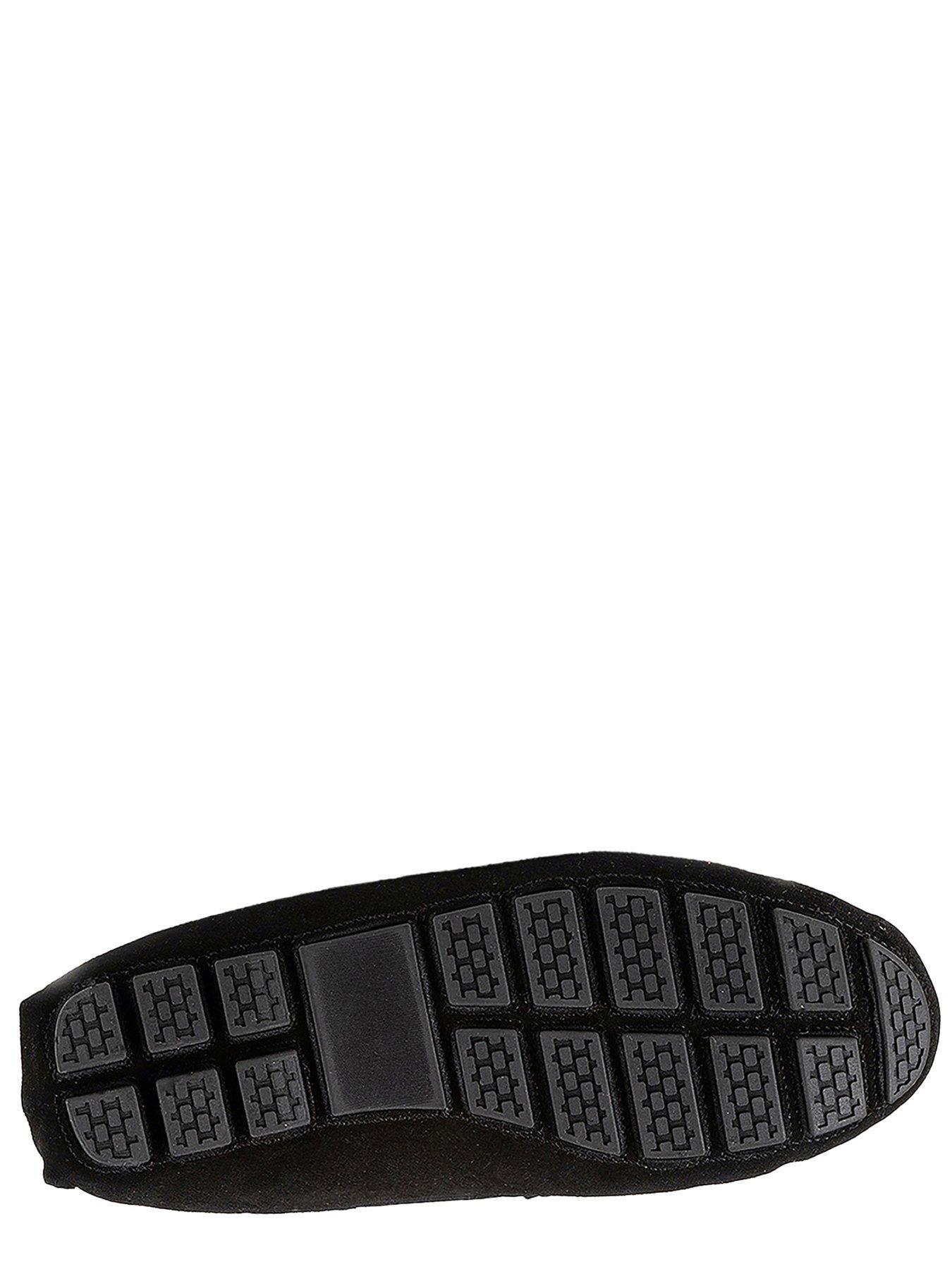 Image 4 of 4 of TOTES Mens Real Suede Moccasin Slippers - Black