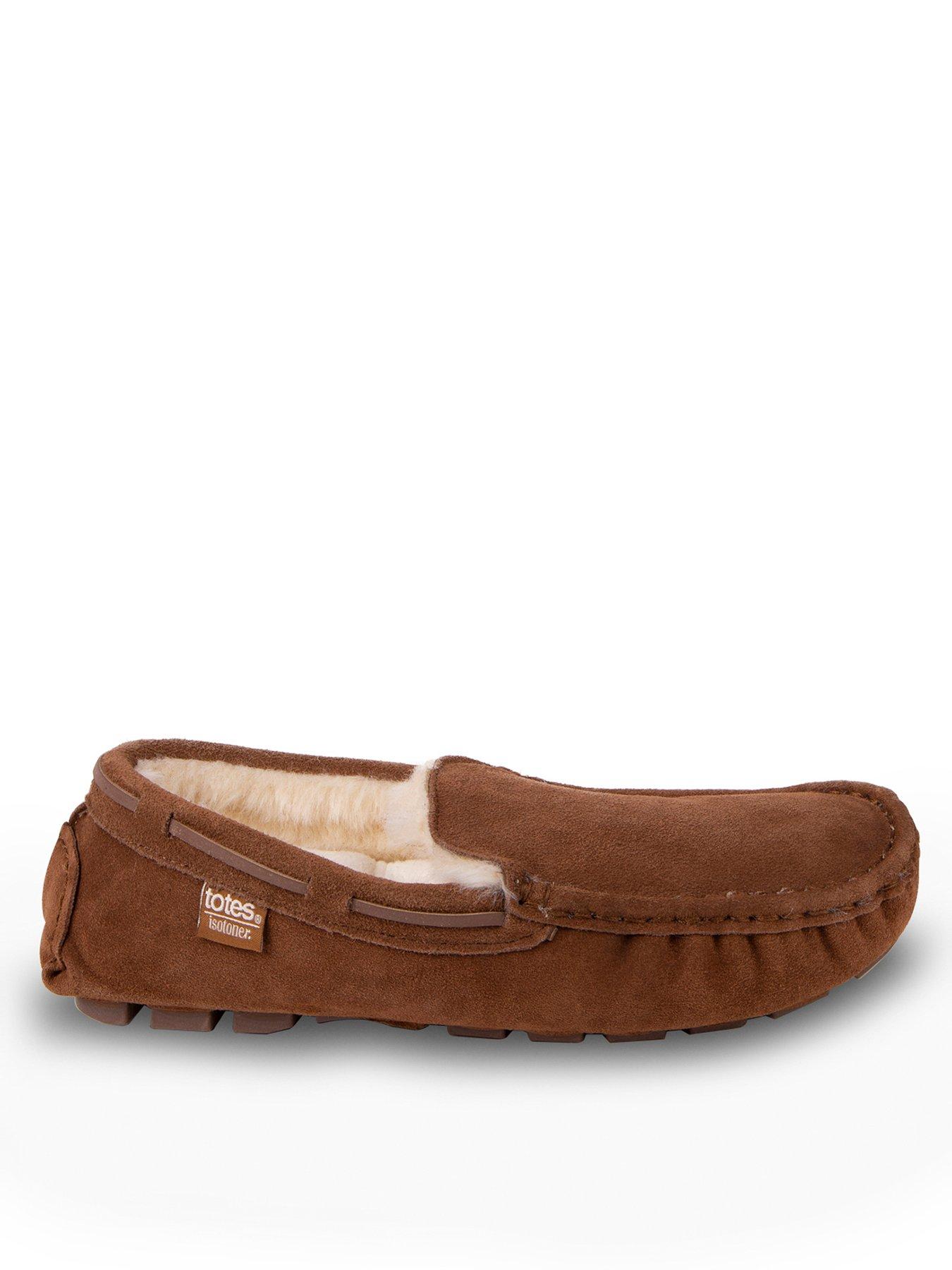 totes-real-suede-moccasin-slippersnbsp--tanstillFront