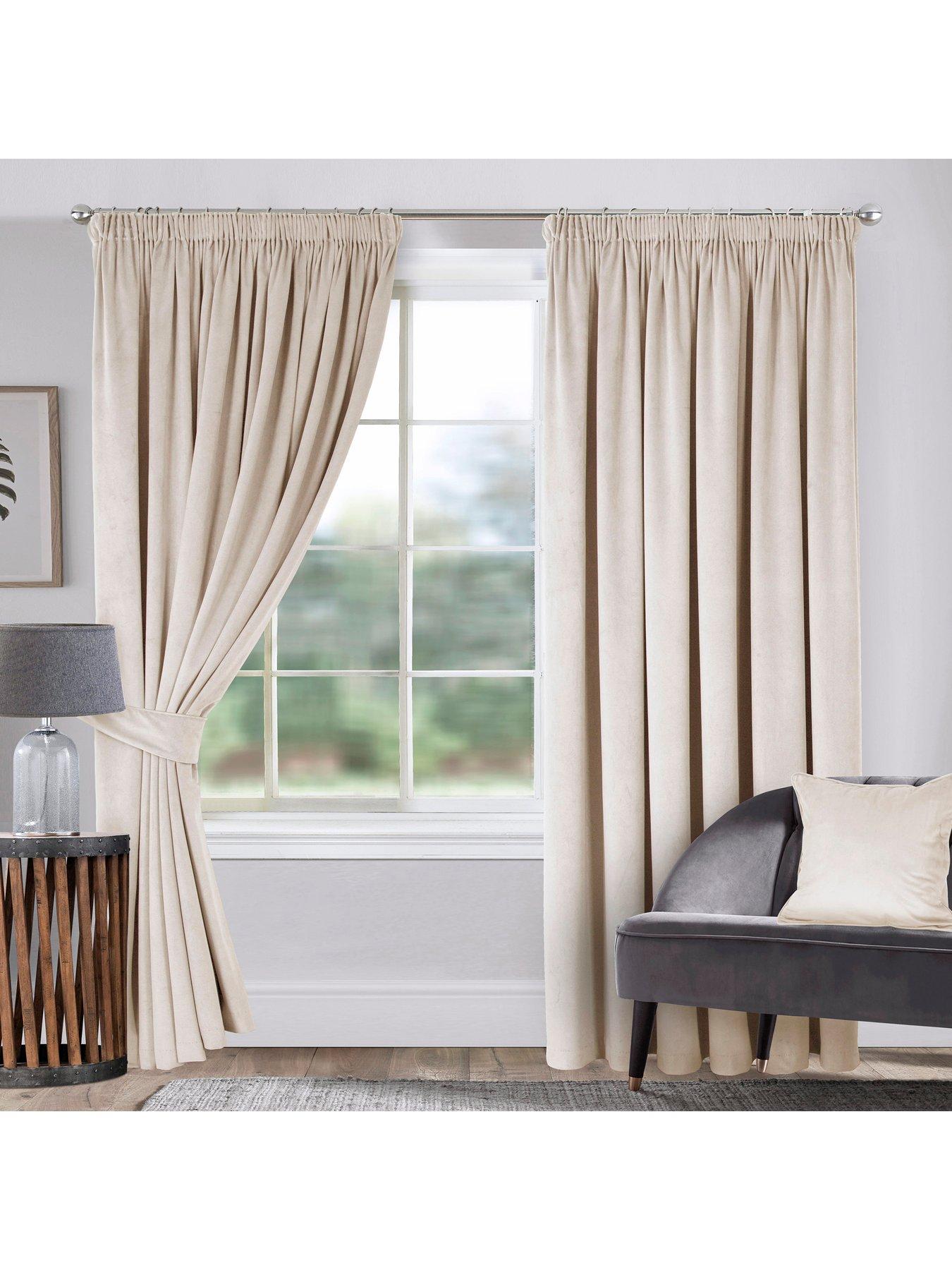 undefined Montreal Velour Pencil Pleat Lined Curtains