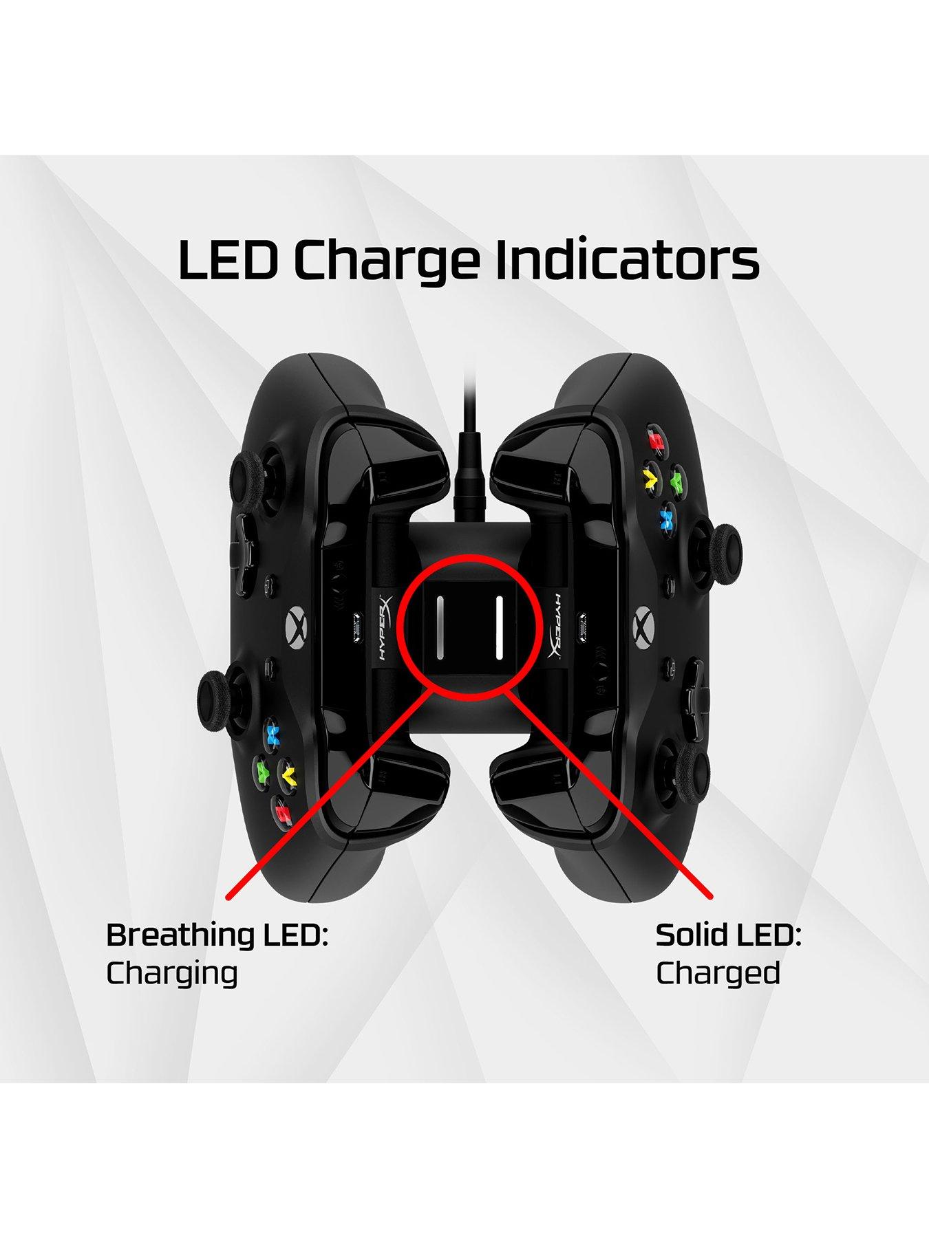 Image 4 of 7 of HYPERX ChargePlay Duo Controller Charging Station - supports Xbox Series X|S | Xbox One Wireless Controllers - &nbsp;Includes 2 Rechargeable Battery Packs &amp; additional battery doors