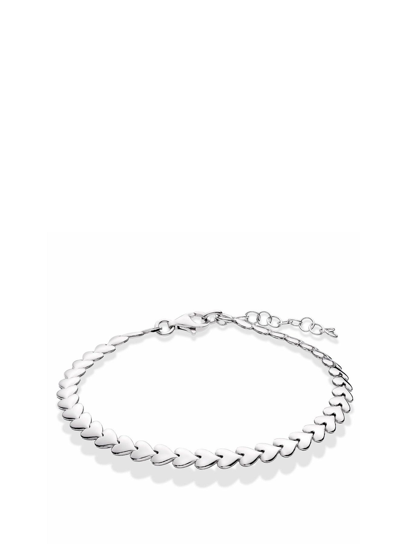 Image 1 of 4 of Beaverbrooks Silver Heart Link Bracelet