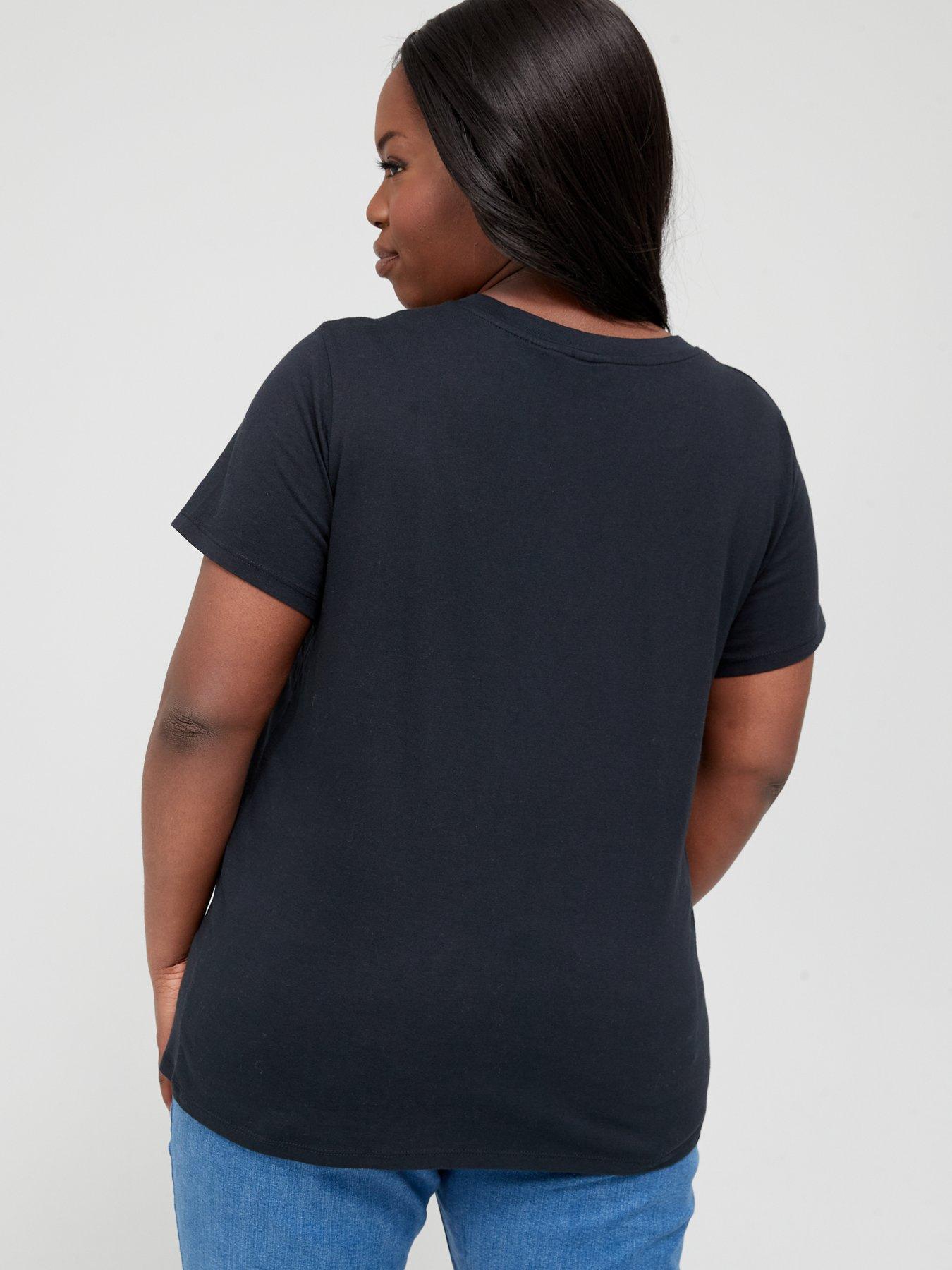 levis-plus-v-neck-t-shirt-plus-size-caviarnbsp--blackstillFront