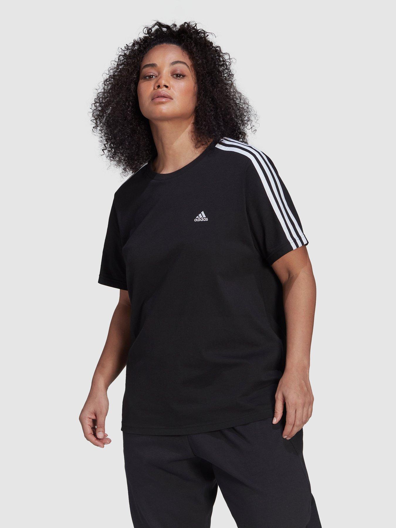 adidas-sportswear-womens-3-stripe-t-shirt-blackwhite