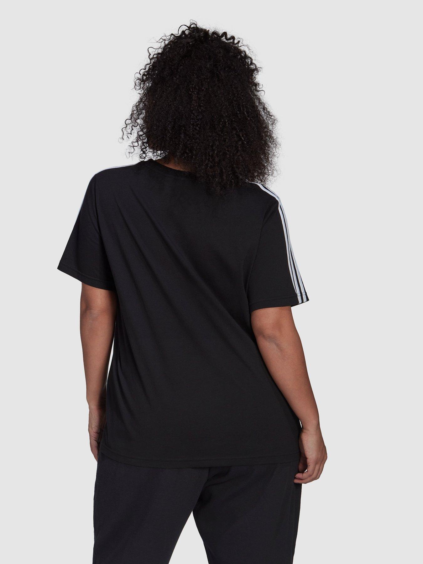 adidas-sportswear-womens-3-stripe-t-shirt-blackwhitestillFront