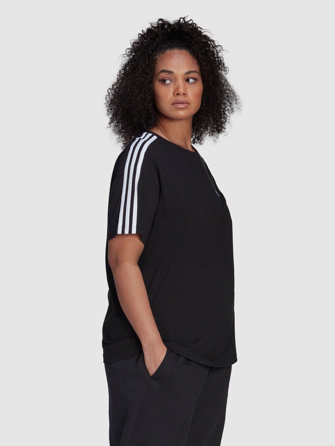 adidas-sportswear-womens-3-stripe-t-shirt-blackwhiteback