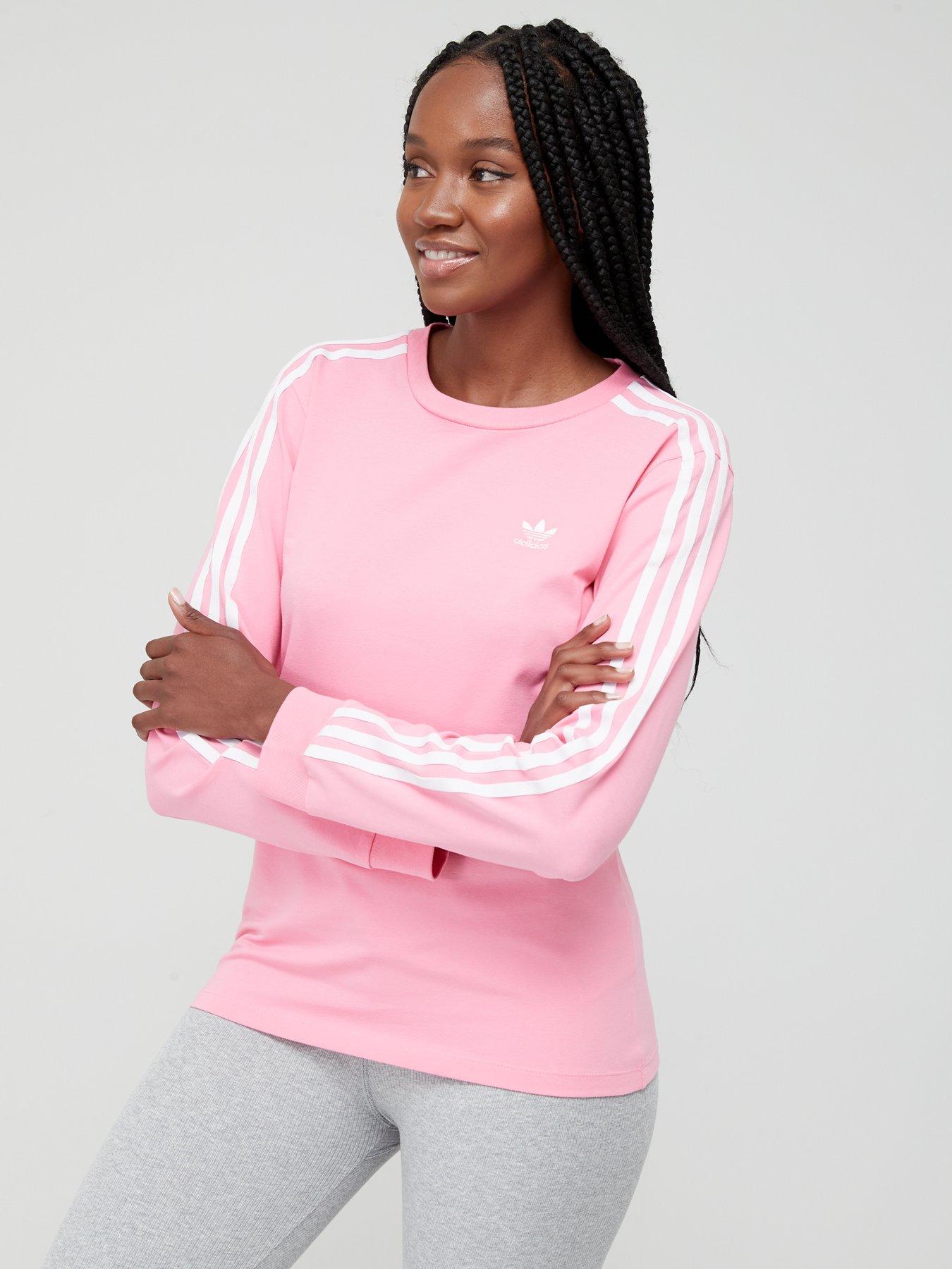 Pink adidas hot sale long sleeve top