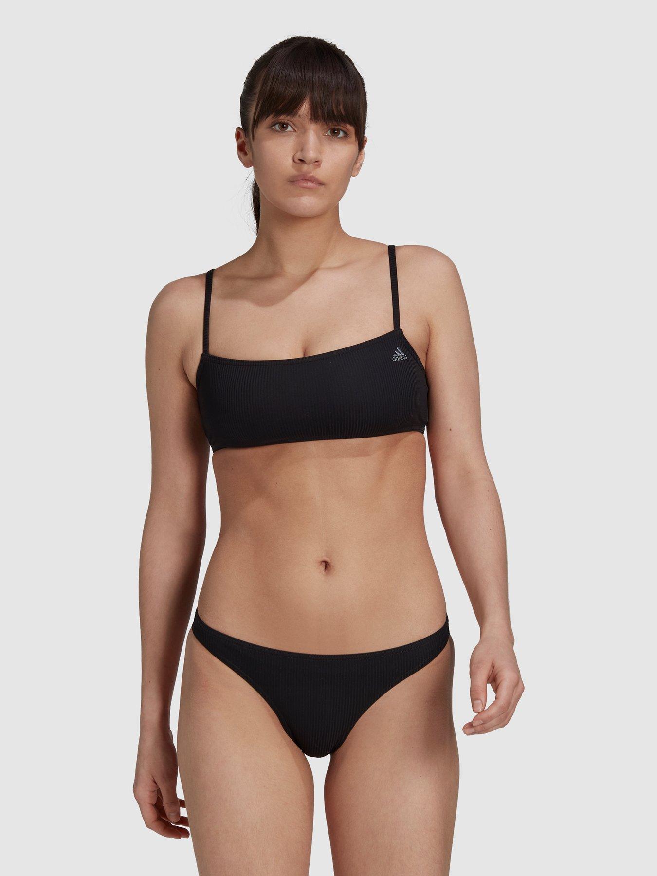 farvestof industrialisere detaljer adidas Iconisea Bikini Set - Black | Very Ireland