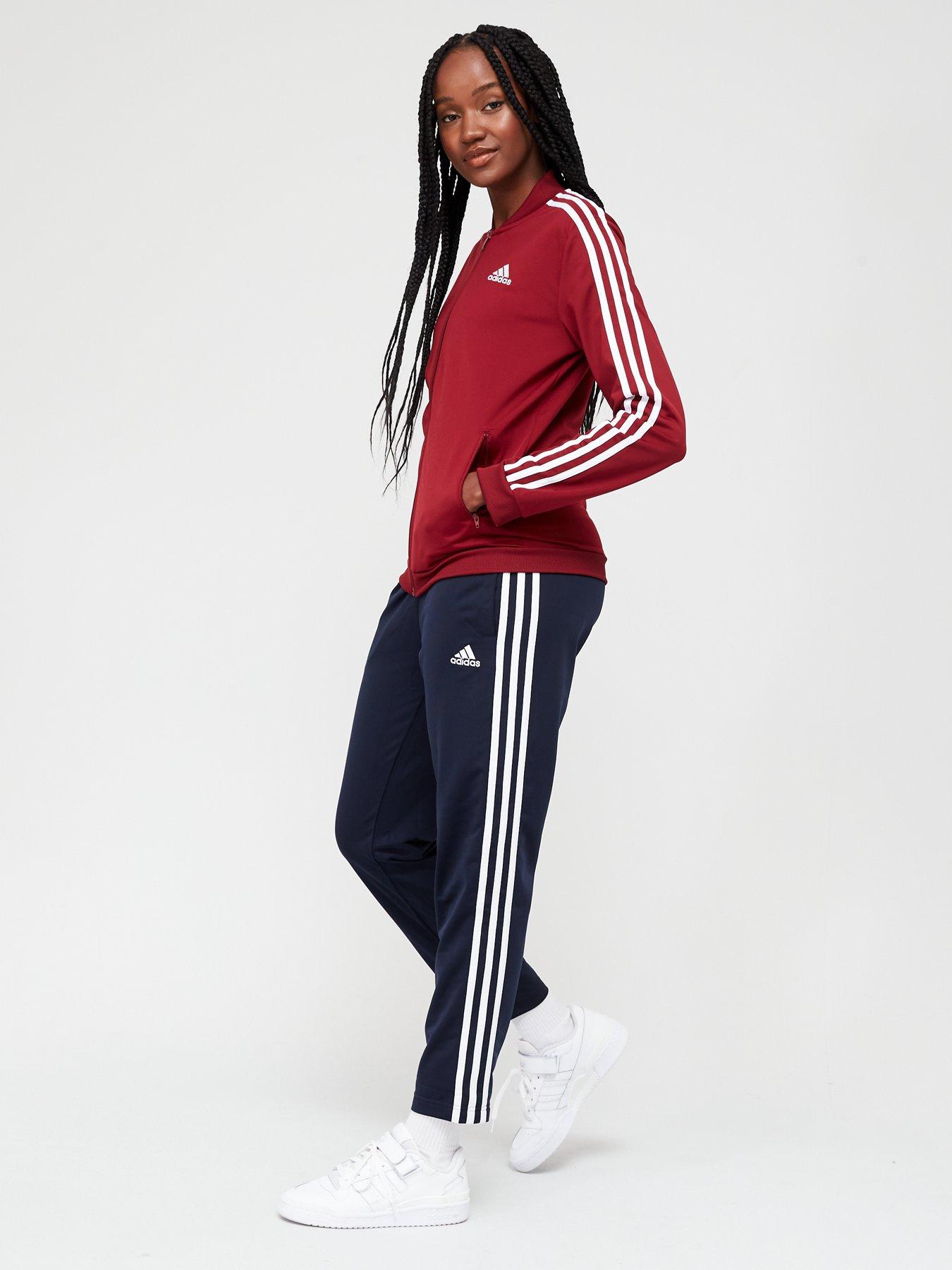 adidas Essentials 3 Stripes Tracksuit Navy Red Very Ireland