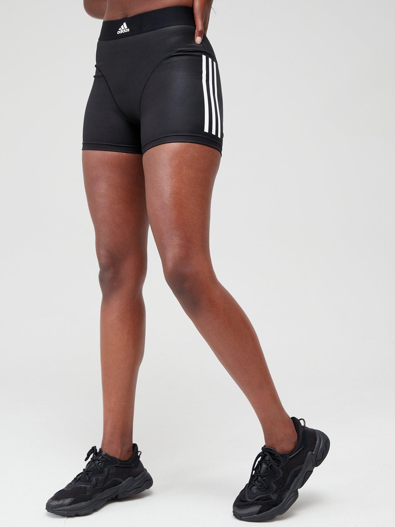 adidas Hyperglam 3 Stripes Short Tight - Black | Very Ireland