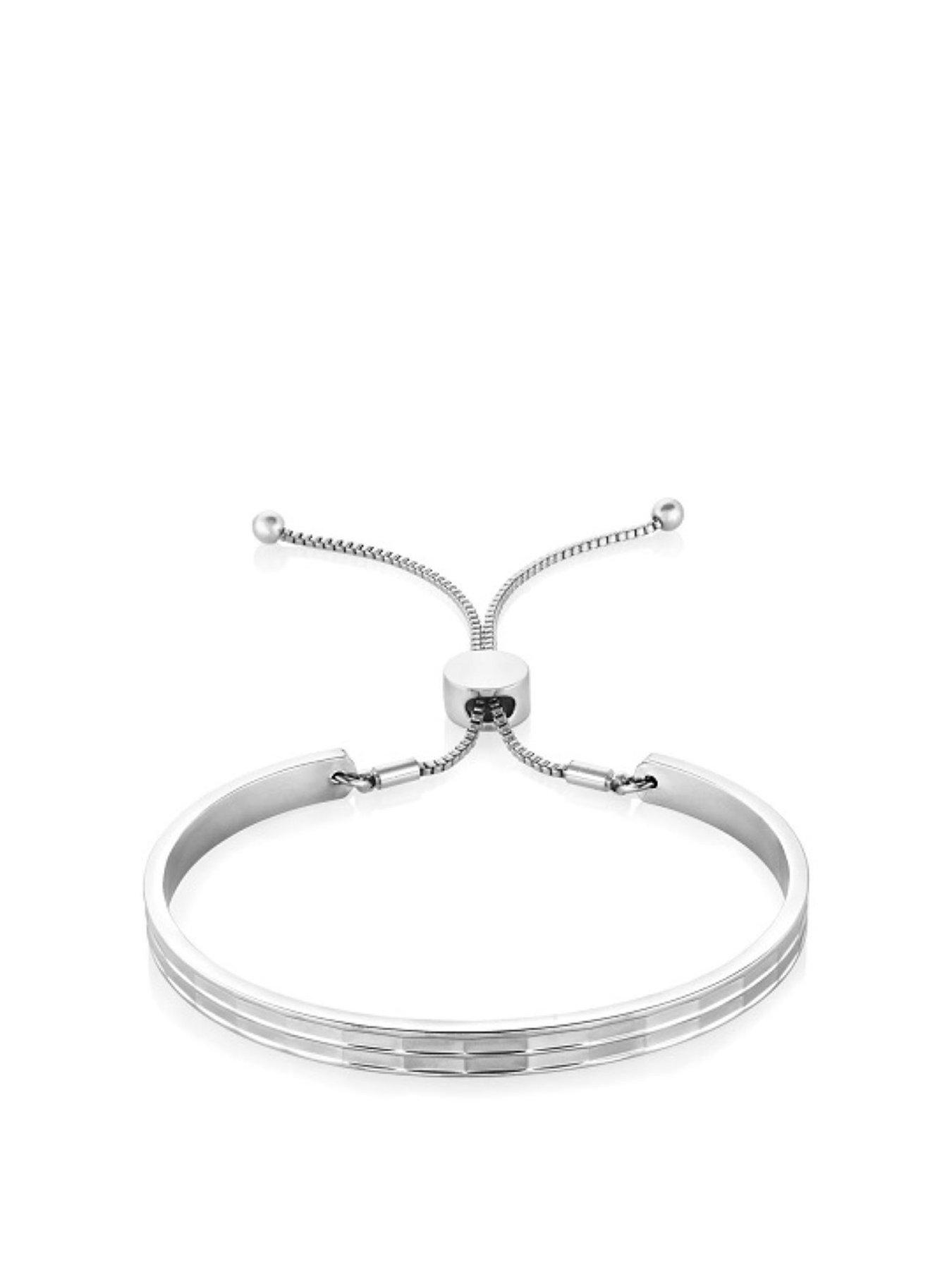 Image of Buckley London Dalston Bangle - Rhodium Tone