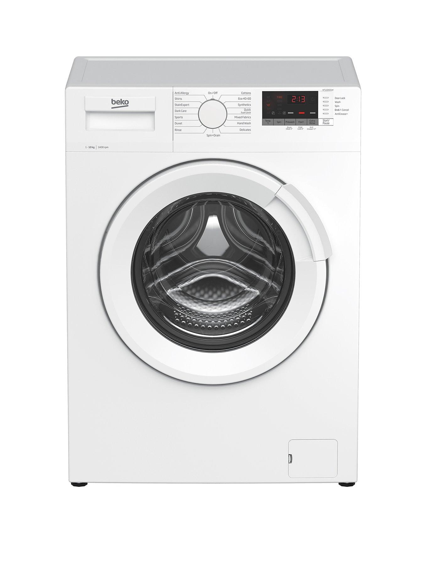 beko-wtl104151nbspfreestanding-10kg-loadnbsp1400rpm-spinnbspwashing-machine-white