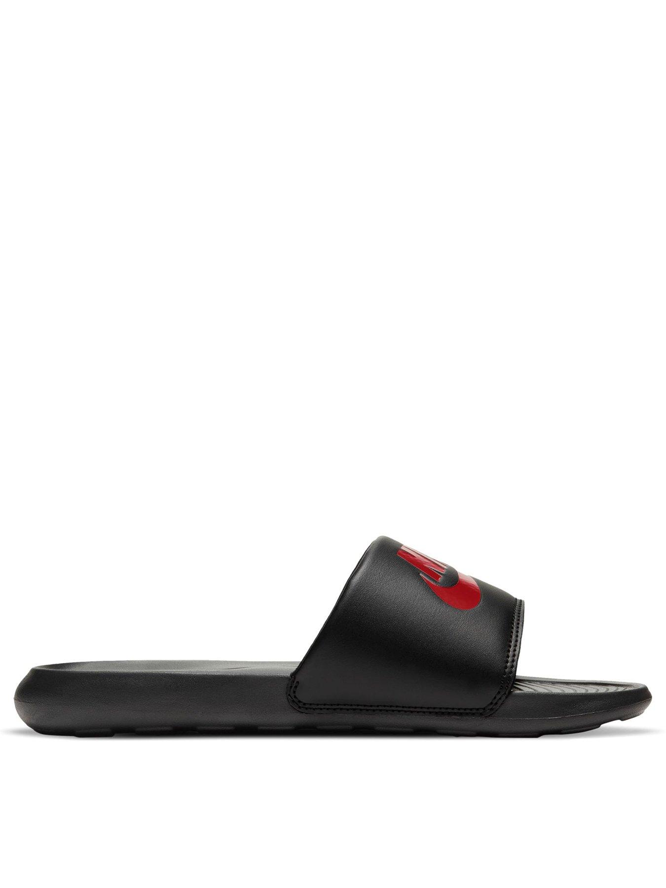 Mens nike slides red sale