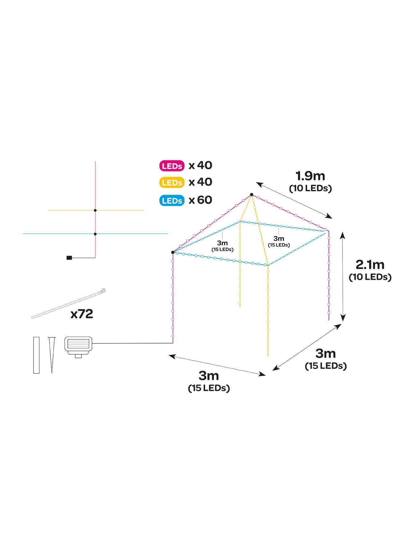Image 4 of 4 of Smart Solar Gazebo String Lights - 140 LED