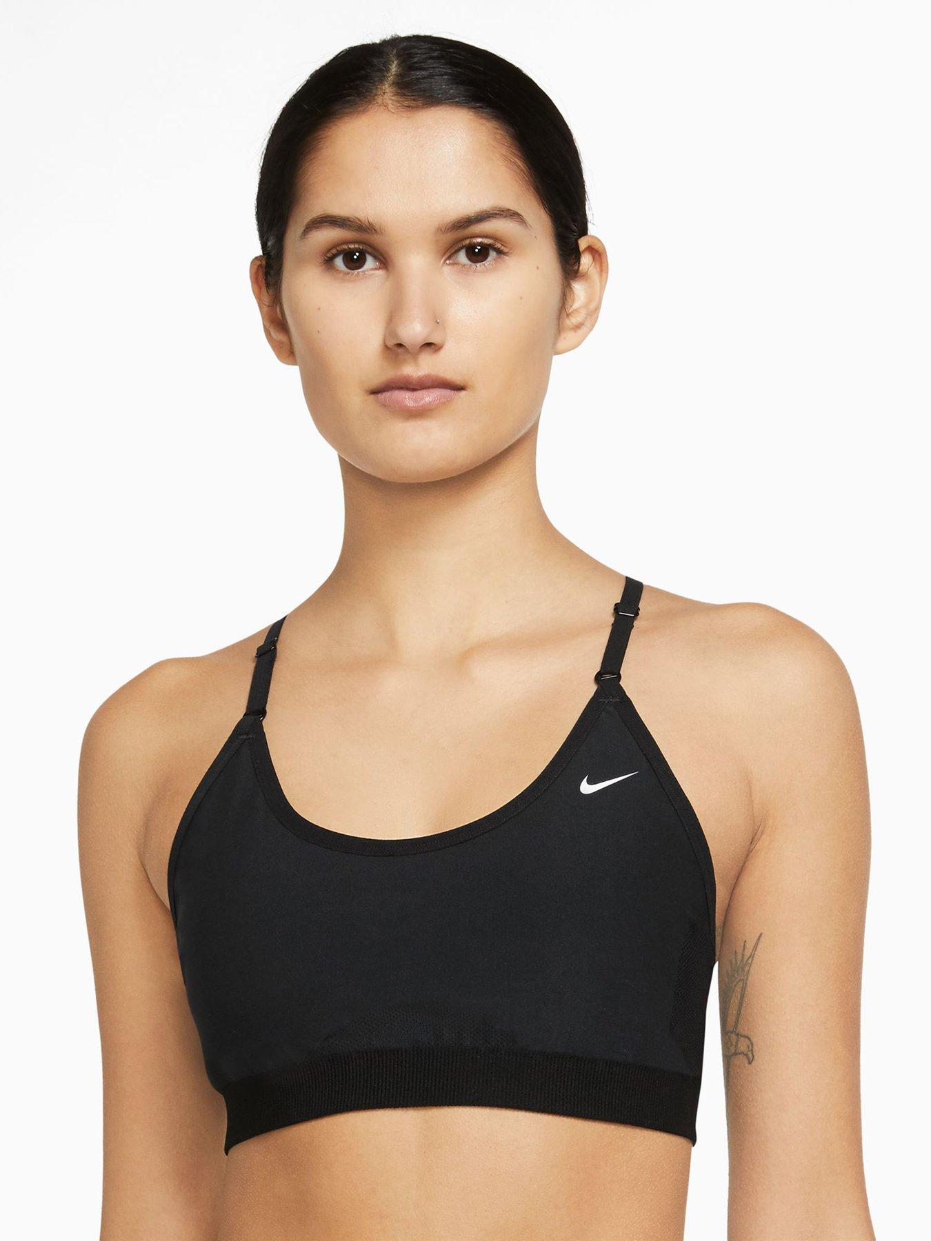 Nike Womens Training Indy Sports Bra Light Support Black Removable