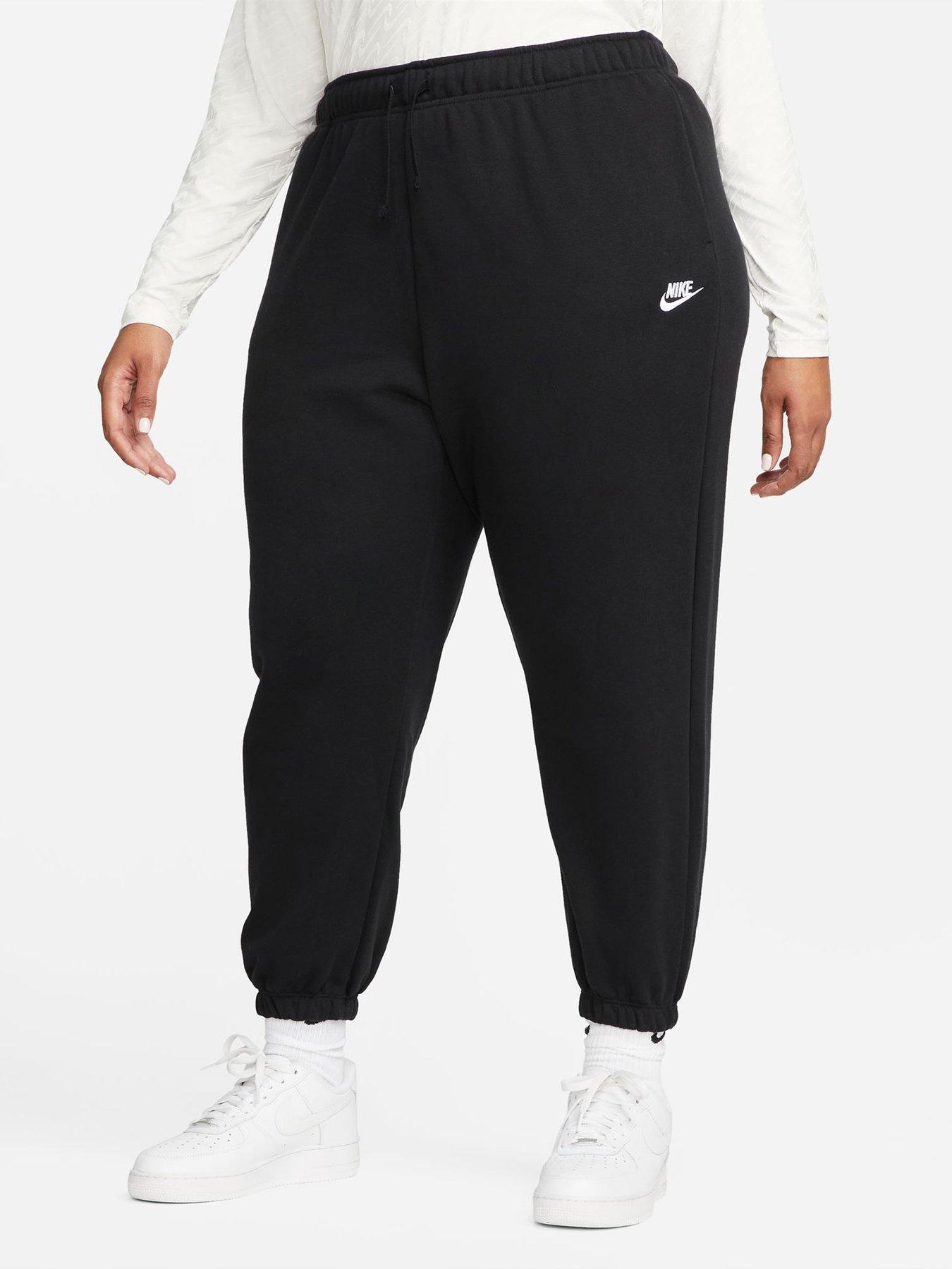 Nike NSW Club Fleece Mid Rise Tight Joggers - Black/White