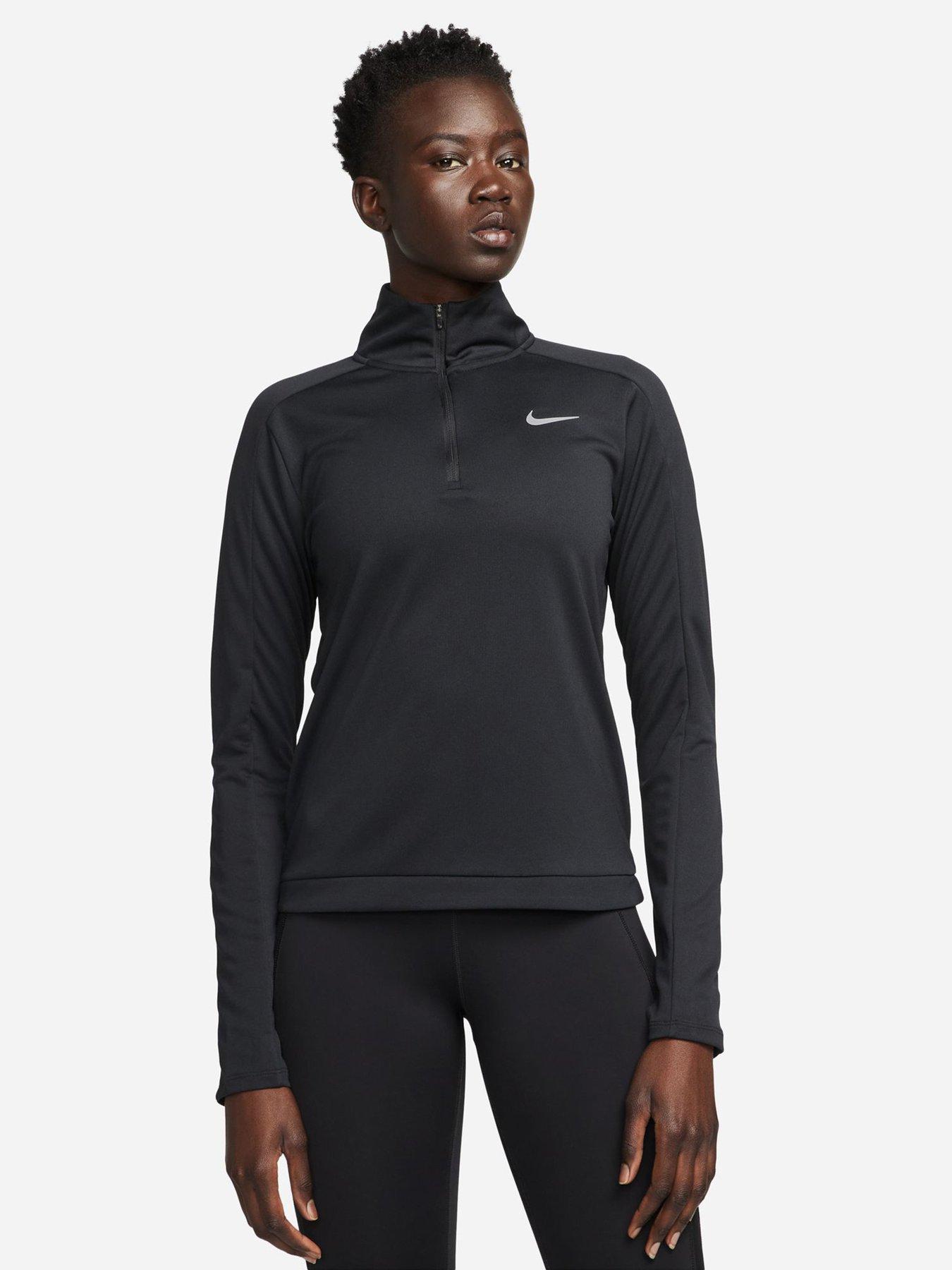 Nike Dri-FIT Swoosh 1/4-Zip Running Top - Black