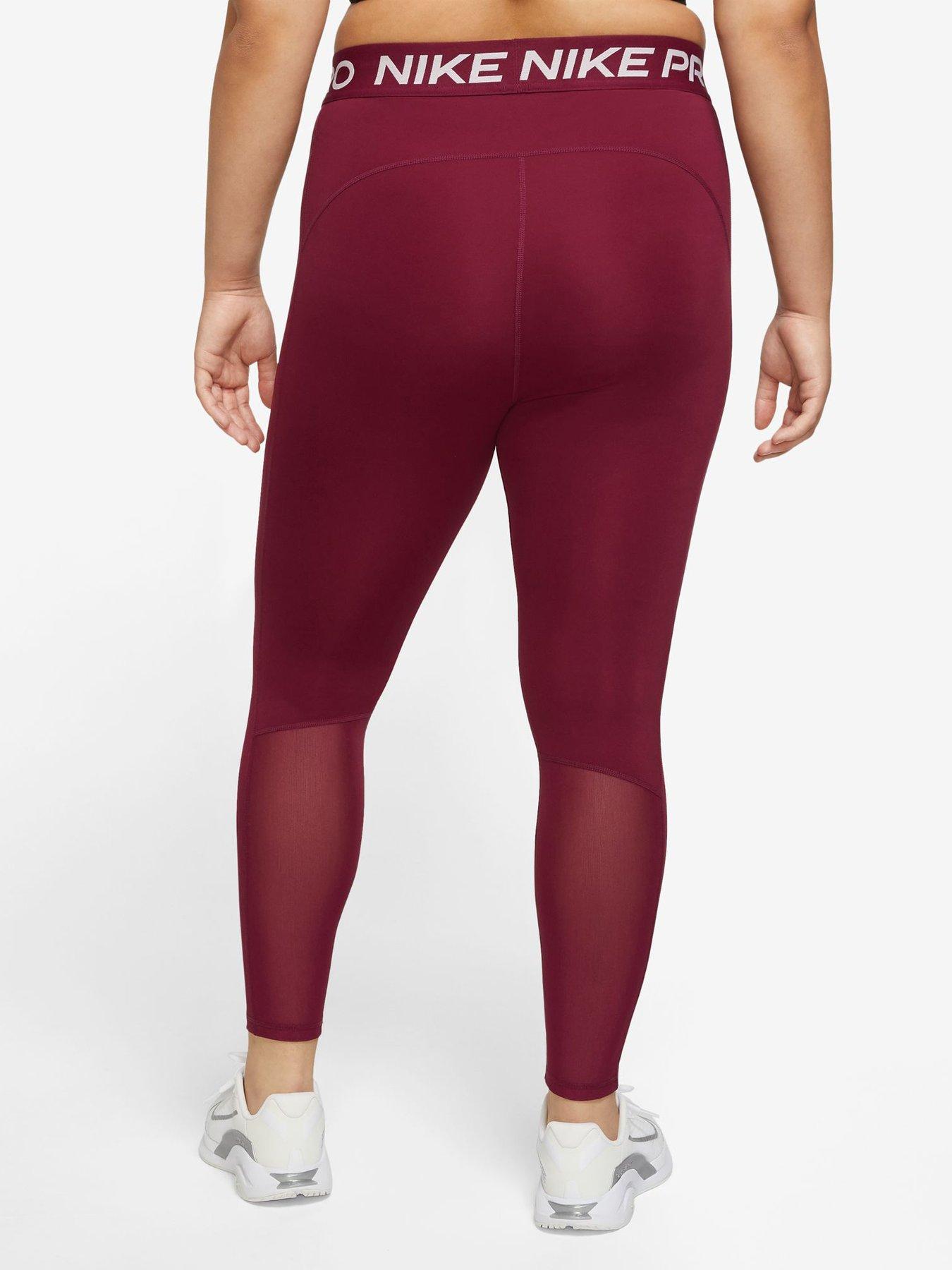 Maroon nike pro on sale leggings