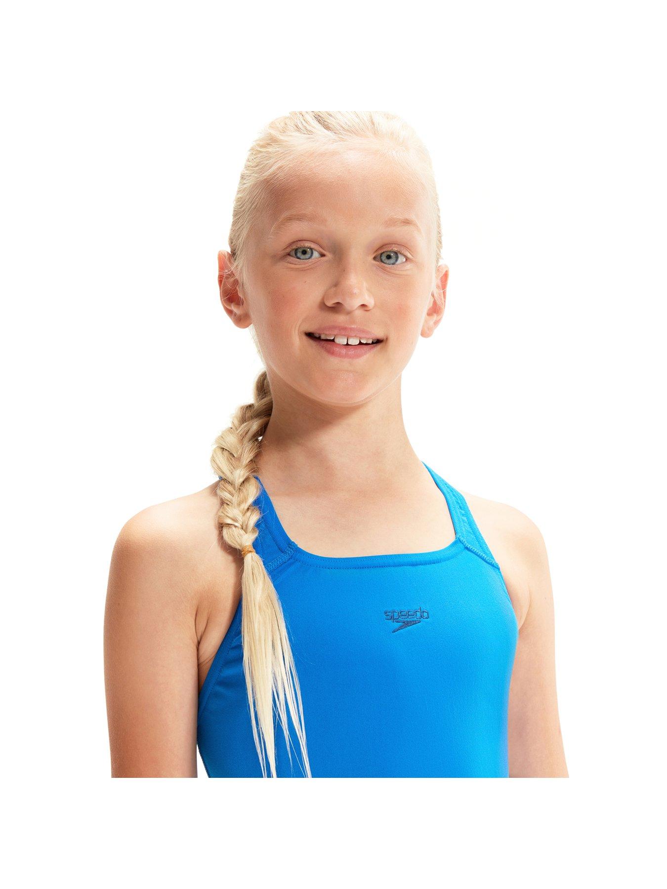 Image 4 of 5 of Speedo Junior Girls&nbsp;Endurance+ Medalist Swimsuit - Blue