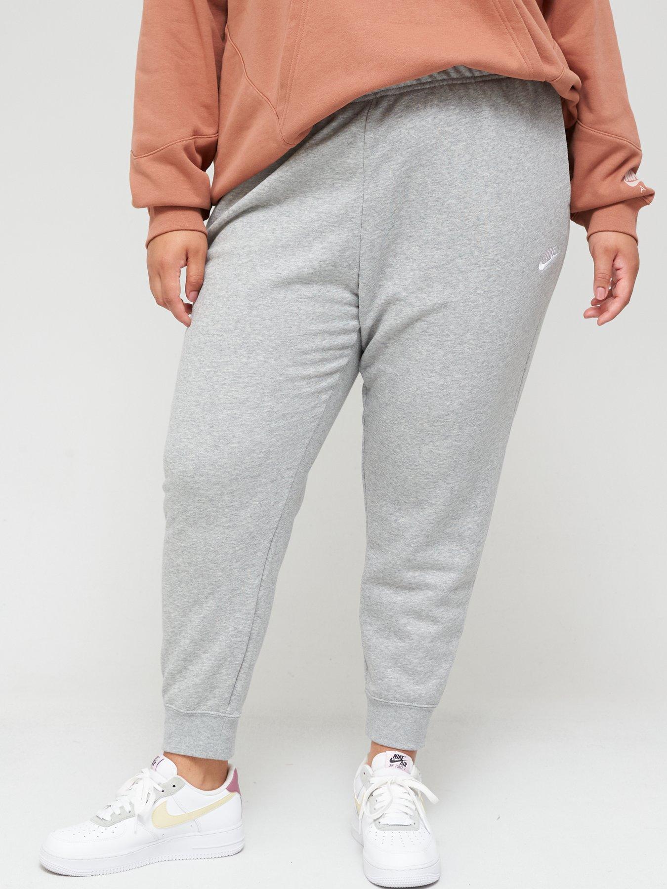 Nike Women's Plus Size Sportswear Fleece Jogger Sweatpants Pants (Black,  2X) 